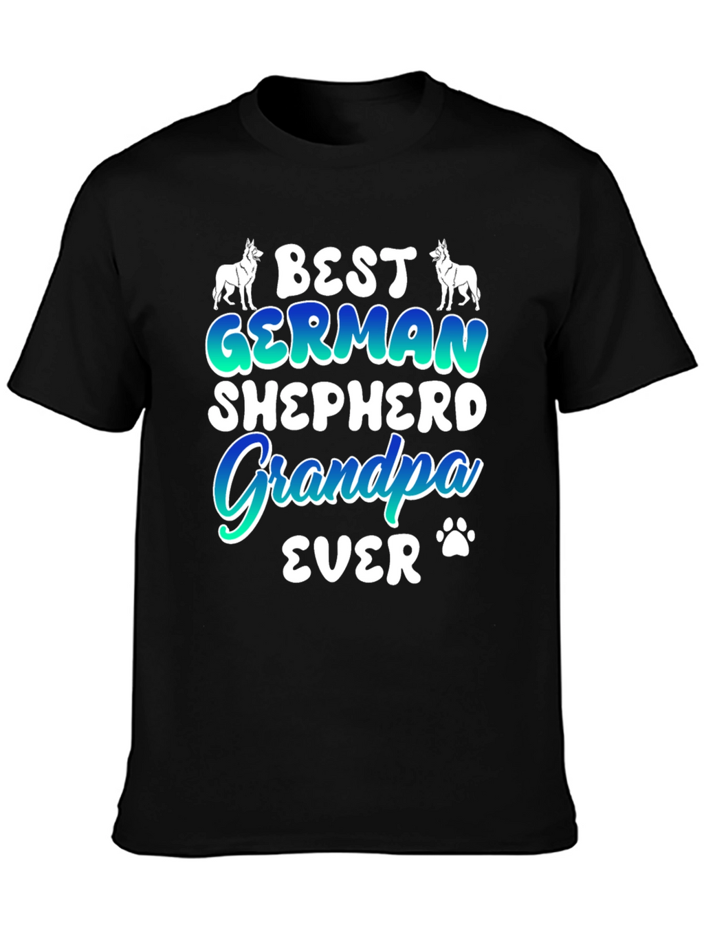 Best German Shepherd Grandpa Ever Graphic T-Shirt