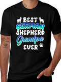 Best German Shepherd Grandpa Ever Graphic T-Shirt