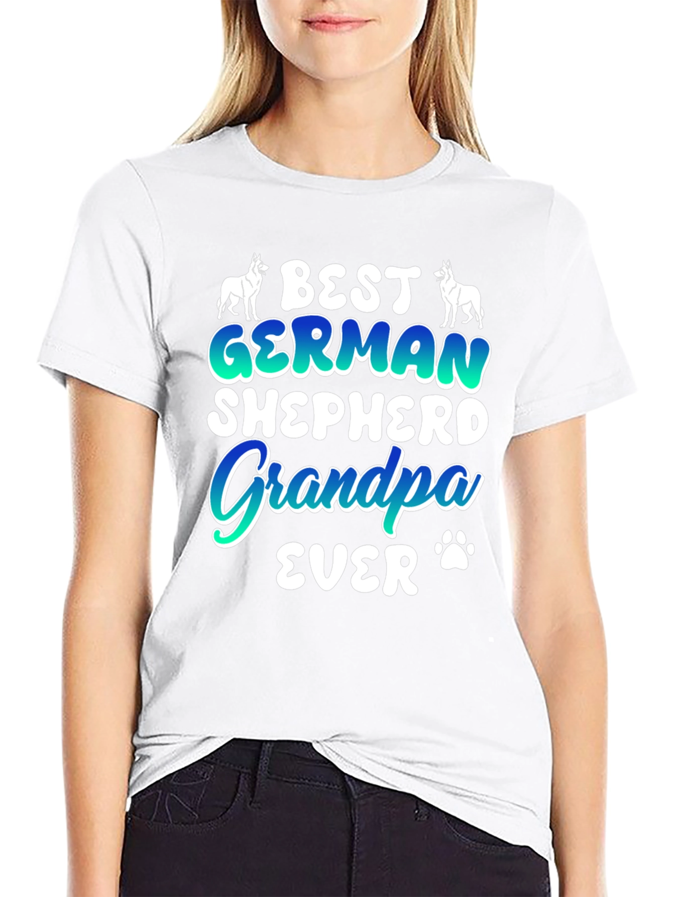 Best German Shepherd Grandpa Ever Graphic T-Shirt