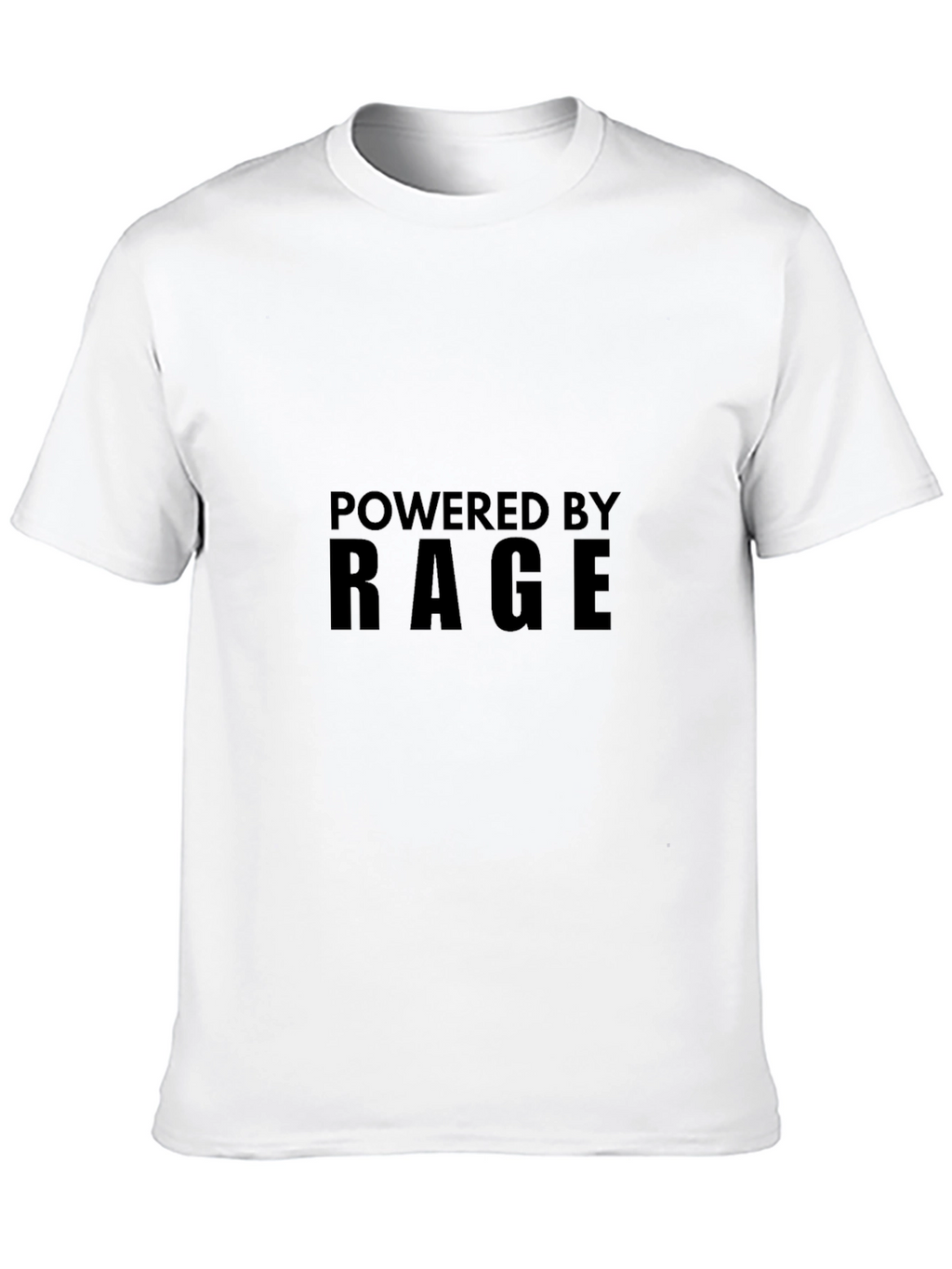 Powered by Rage T-Shirt - Black Crew Neck Tee