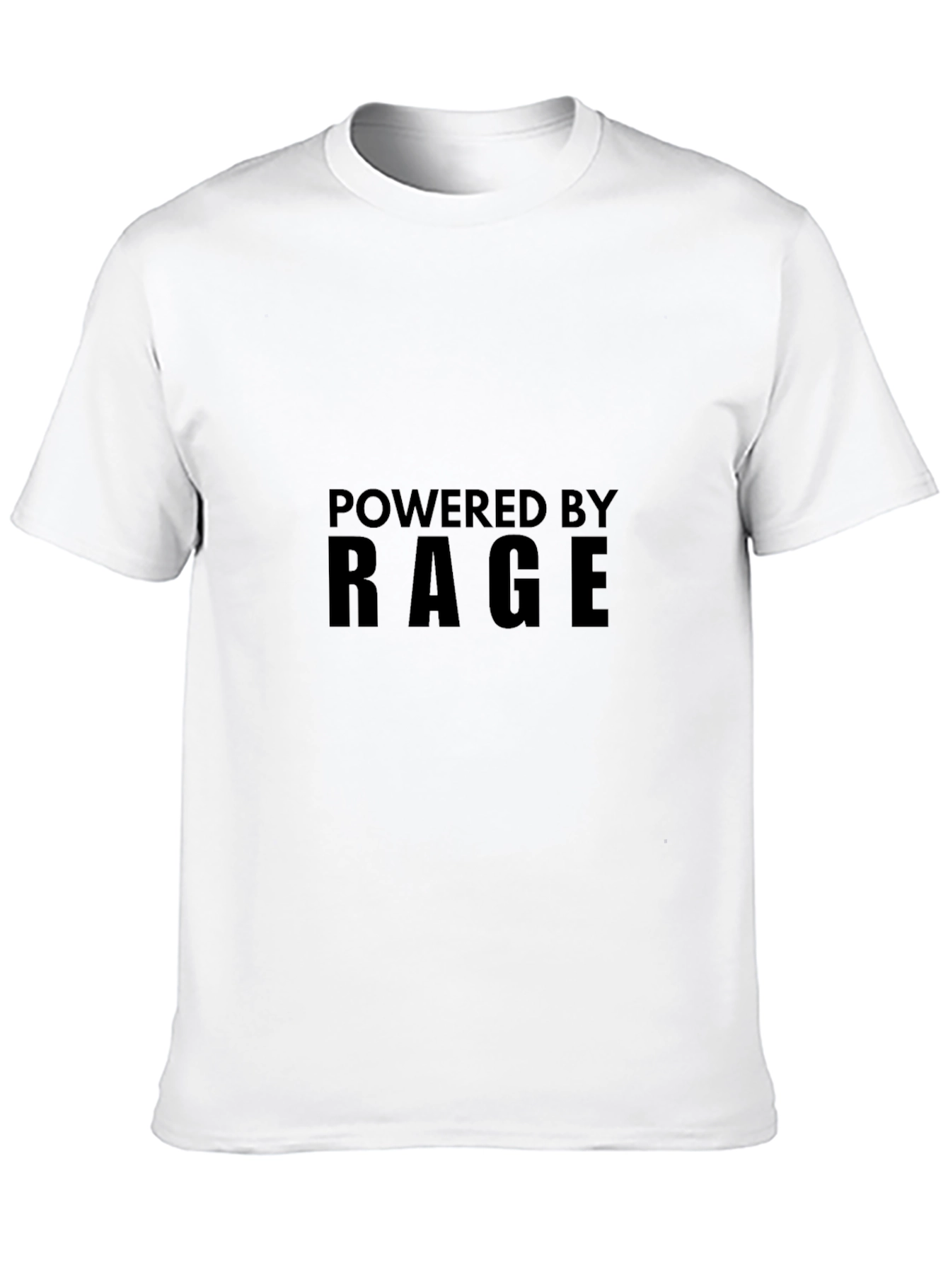 Powered by Rage T-Shirt - Black Crew Neck Tee