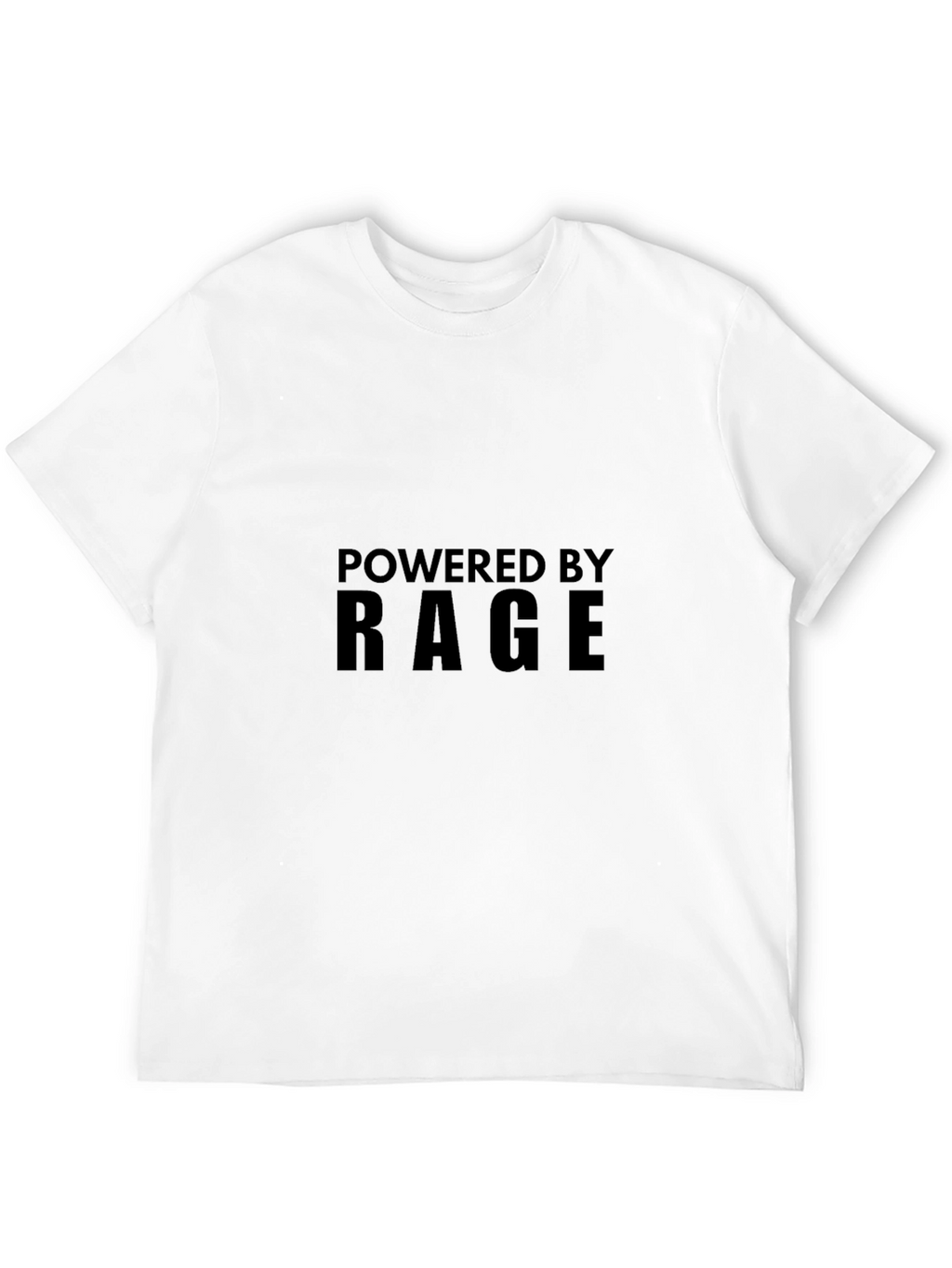 Powered by Rage T-Shirt - Black Crew Neck Tee