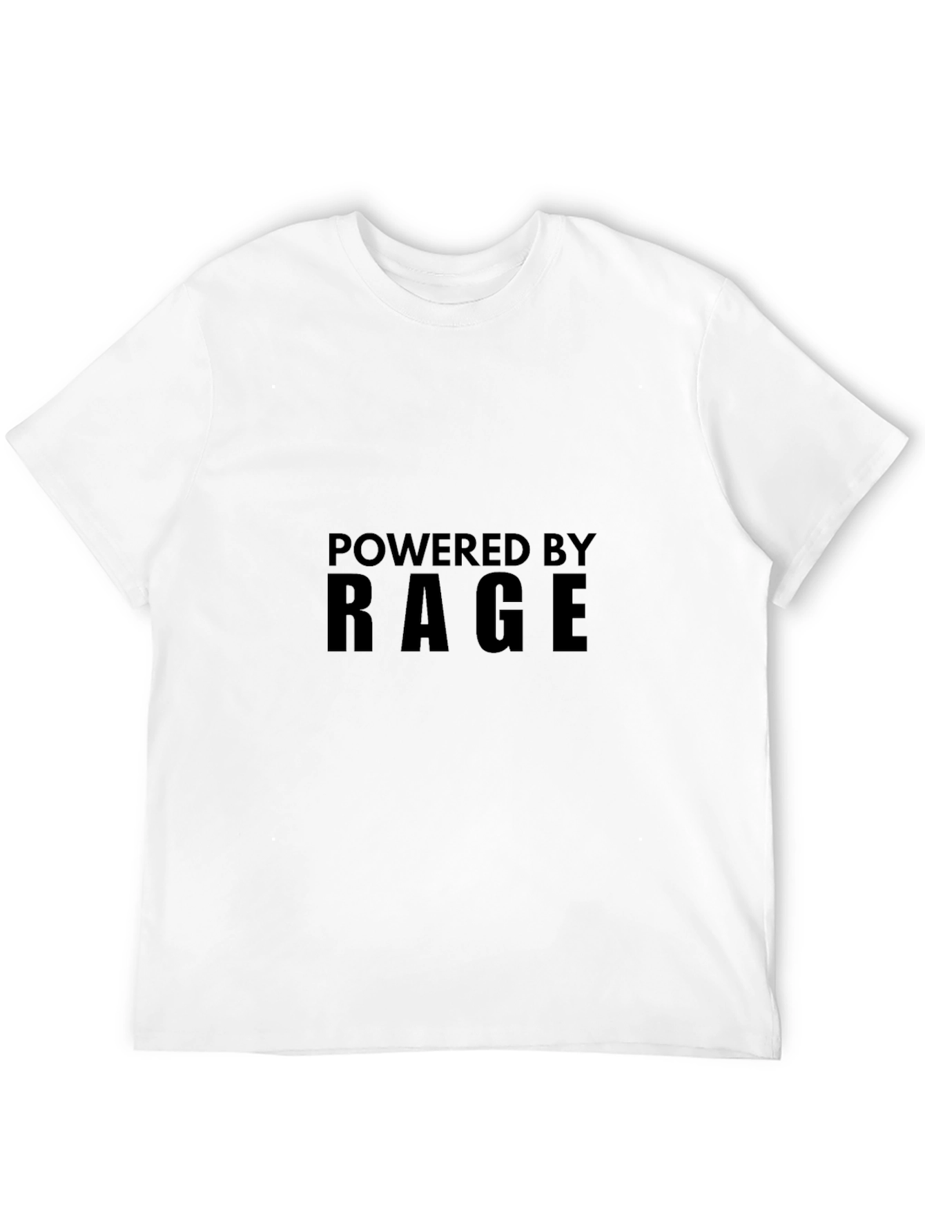 Powered by Rage T-Shirt - Black Crew Neck Tee