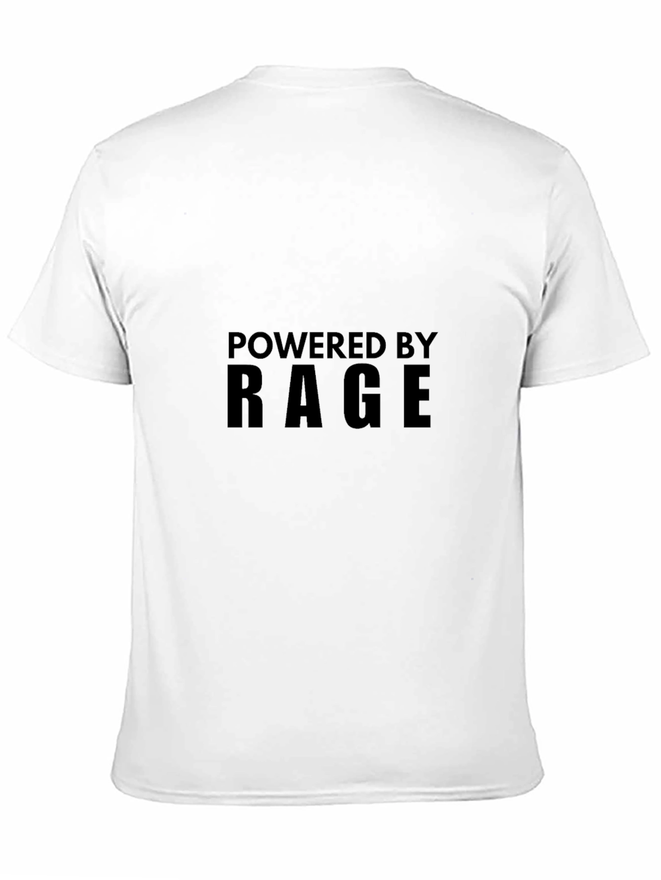 Powered by Rage T-Shirt - Black Crew Neck Tee