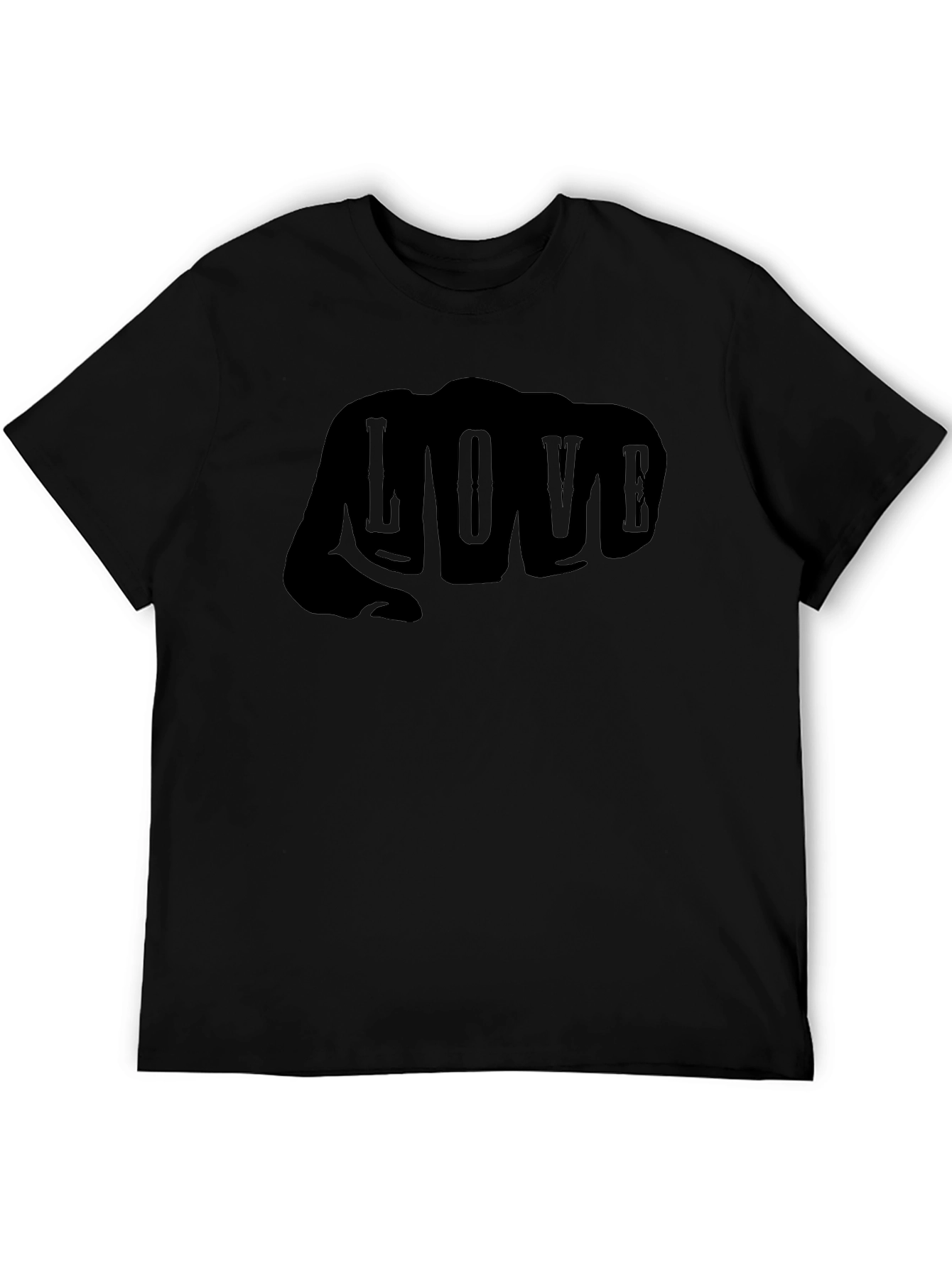 Love Fist T-Shirt - Mens Graphic Tee - Black