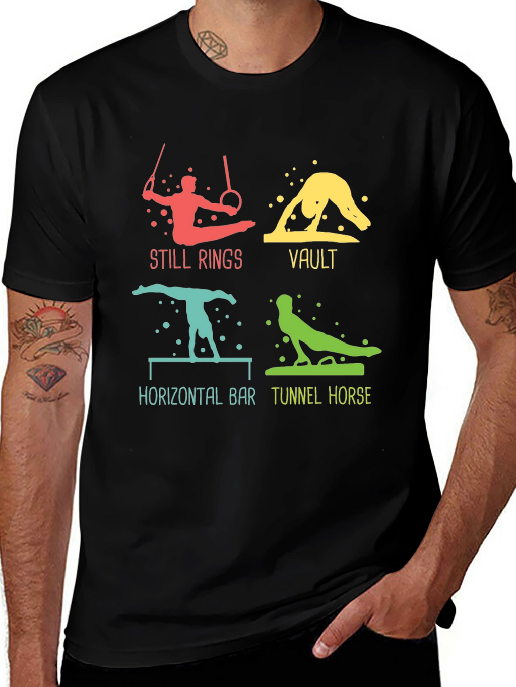Gymnastics Events Graphic T-Shirt