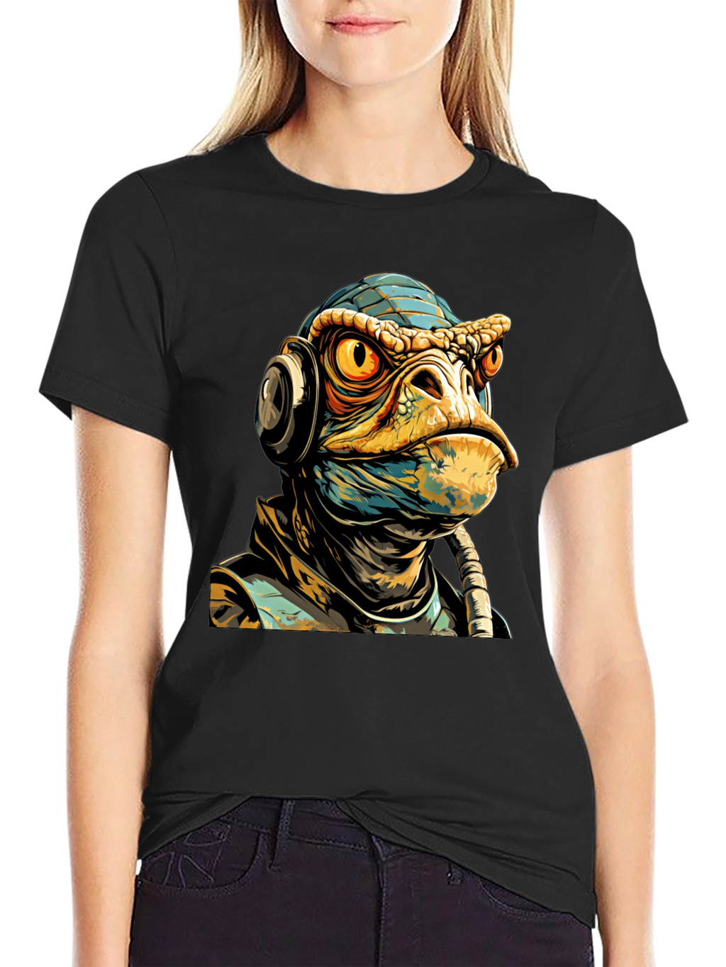 Sci-Fi Lizard Man Graphic Tee