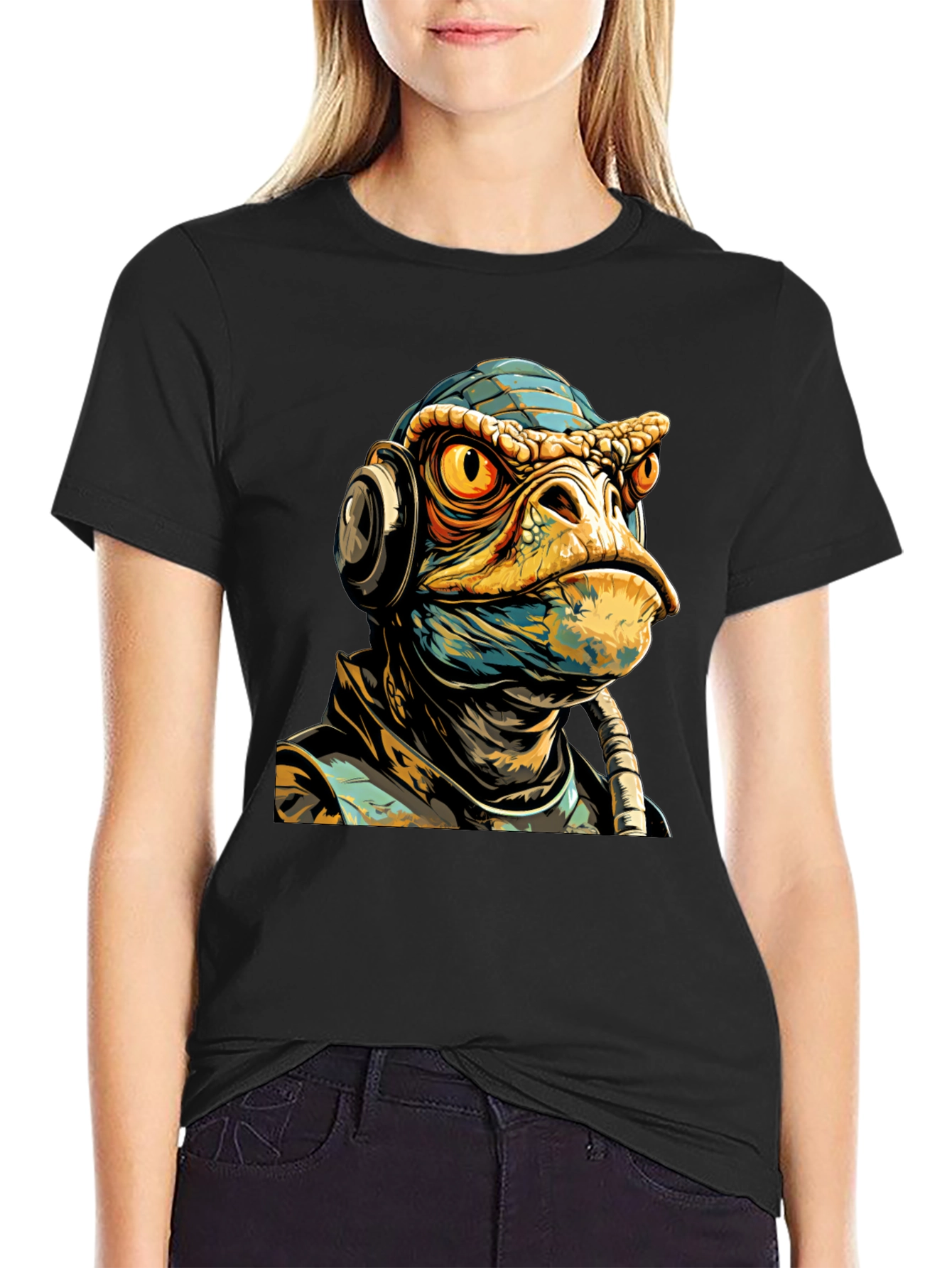 Sci-Fi Lizard Man Graphic Tee