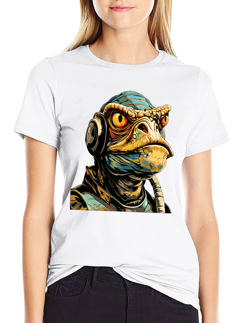 Sci-Fi Lizard Man Graphic Tee