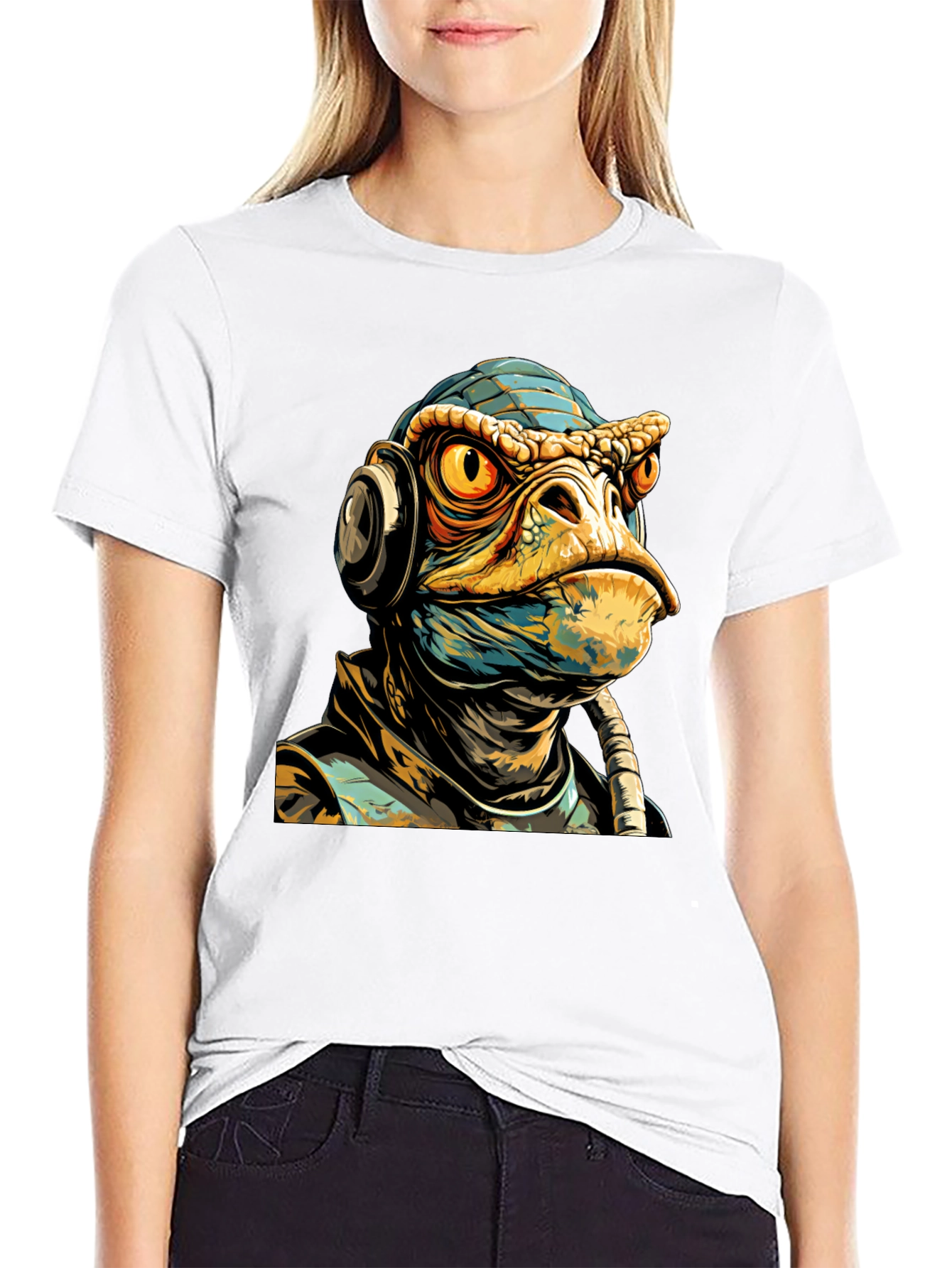 Sci-Fi Lizard Man Graphic Tee
