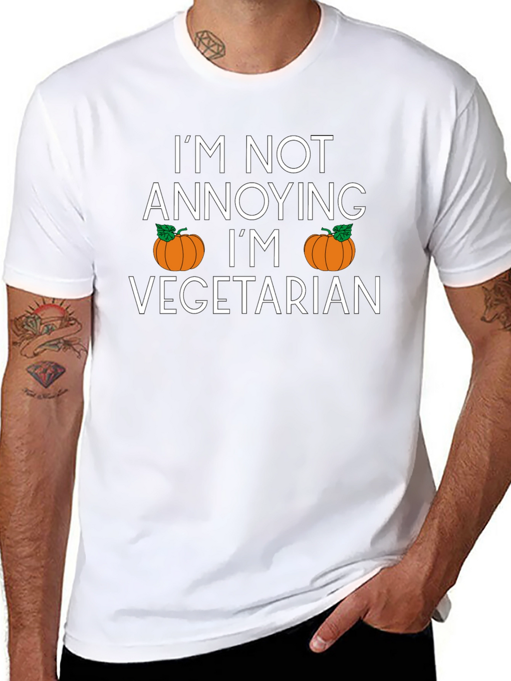 Im Not Annoying Im Vegetarian Funny T-Shirt