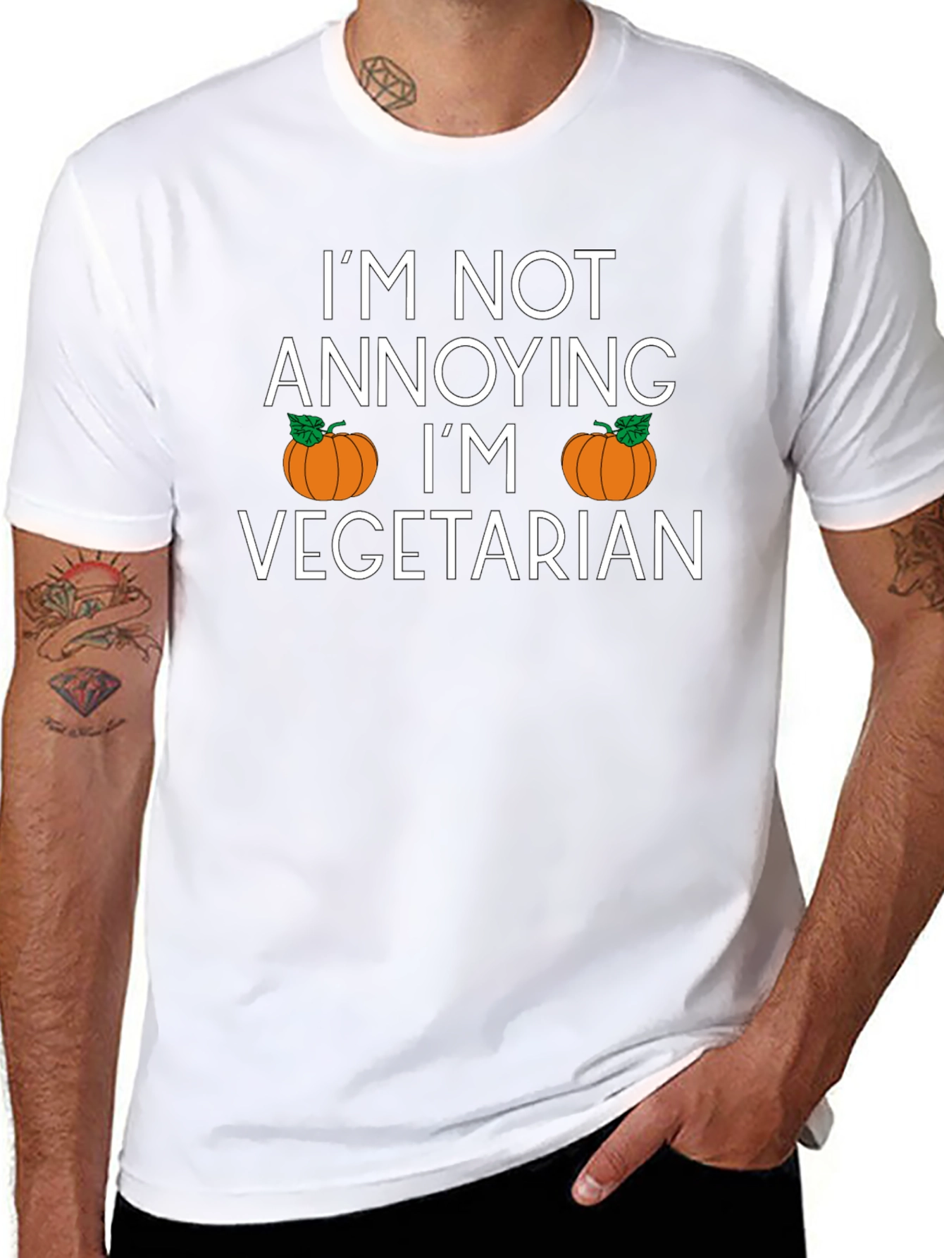 Im Not Annoying Im Vegetarian Funny T-Shirt