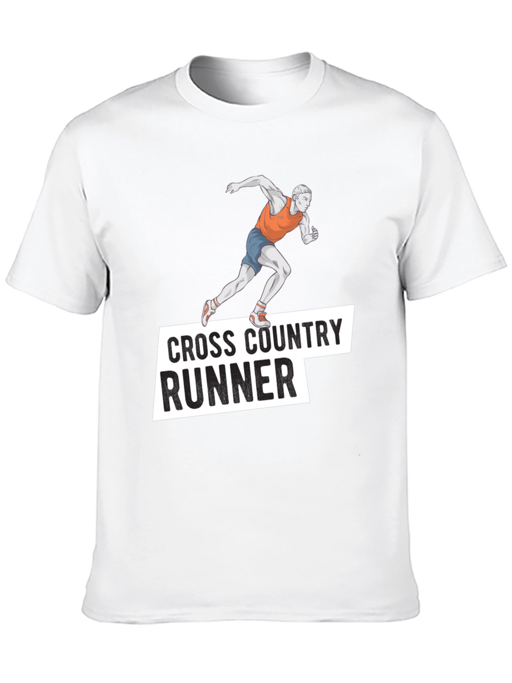 Cross Country Runner Black Graphic Tee
