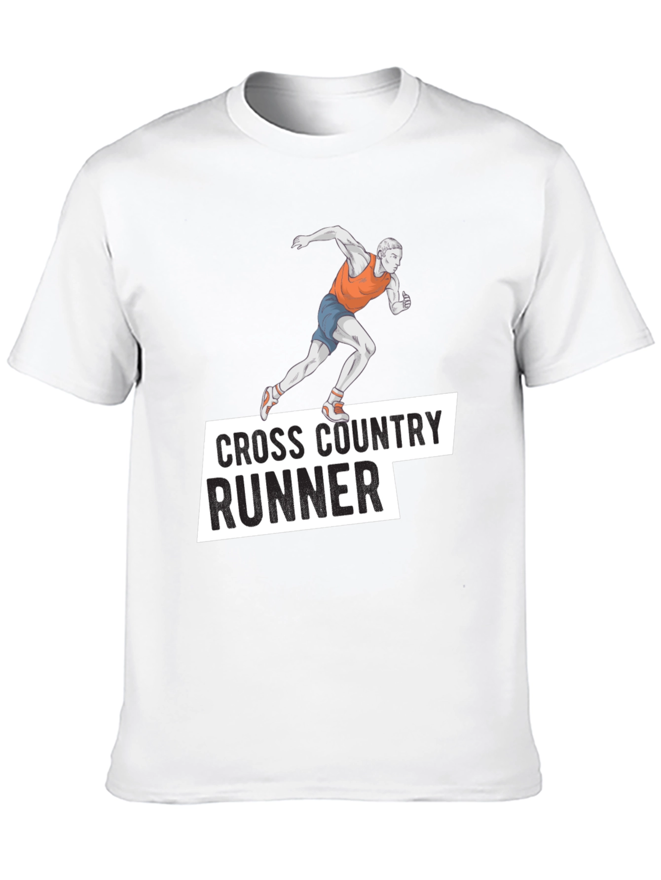 Cross Country Runner Black Graphic Tee
