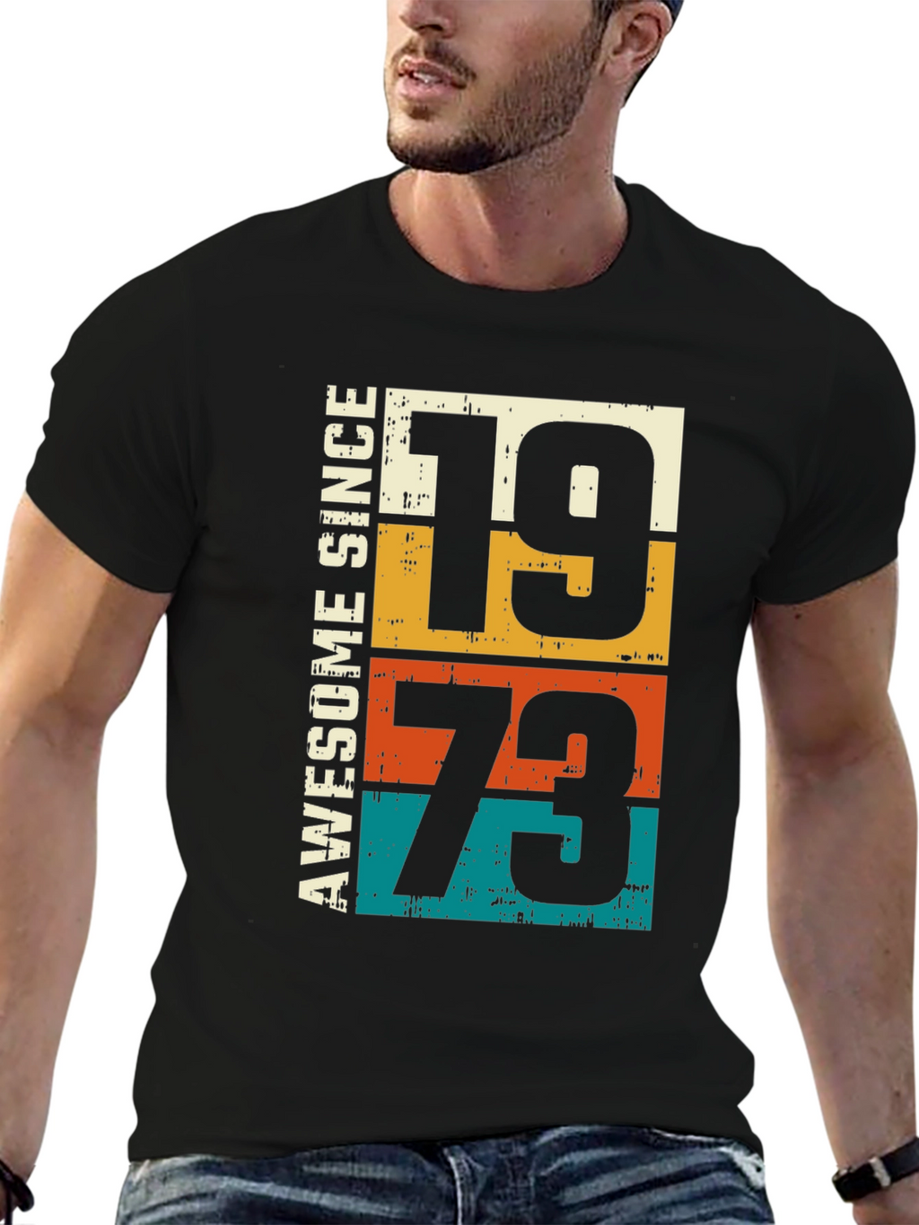 Awesome Since 1973 T-Shirt - Retro Birthday Tee