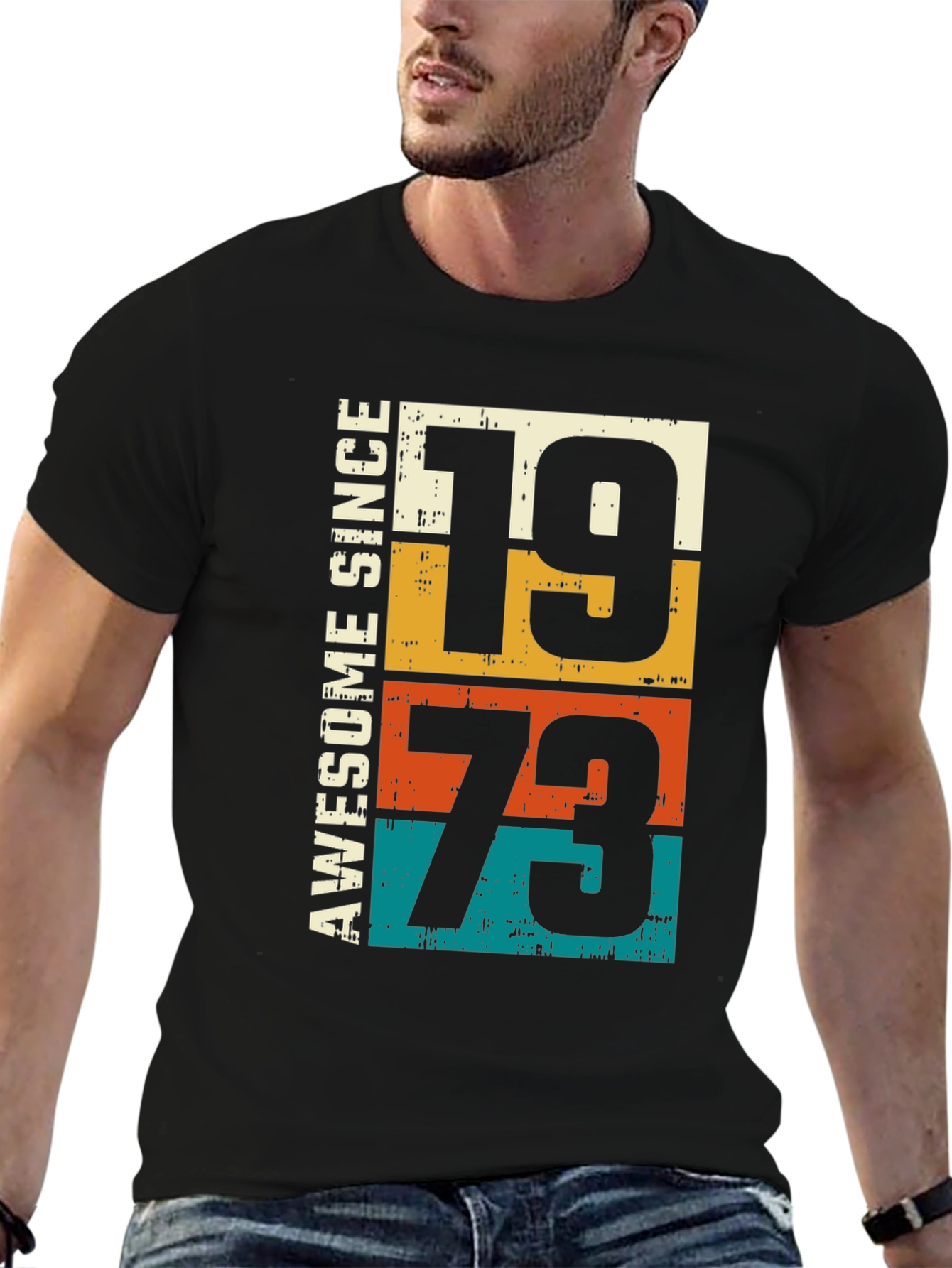 Awesome Since 1973 T-Shirt - Retro Birthday Tee