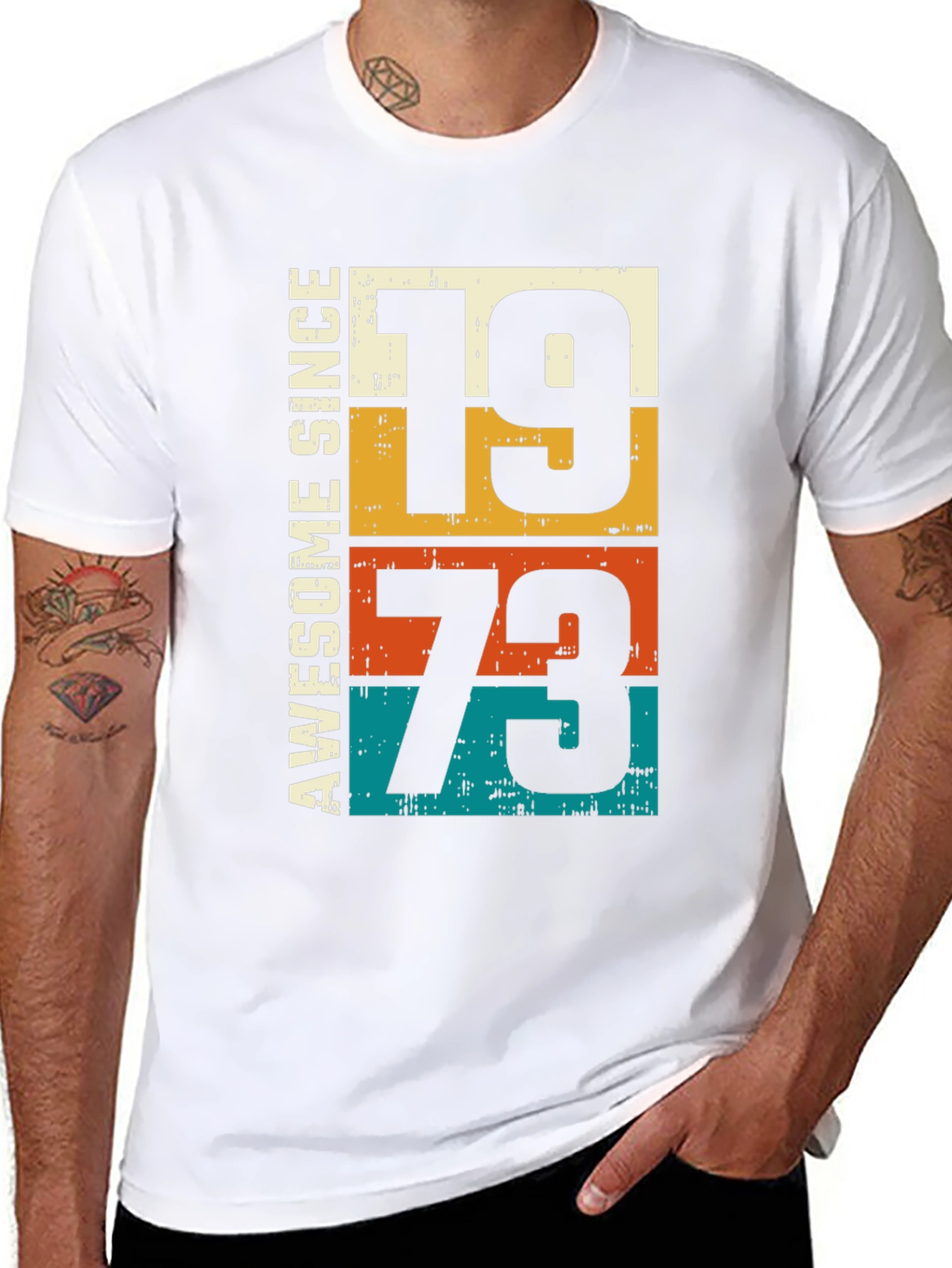 Awesome Since 1973 T-Shirt - Retro Birthday Tee