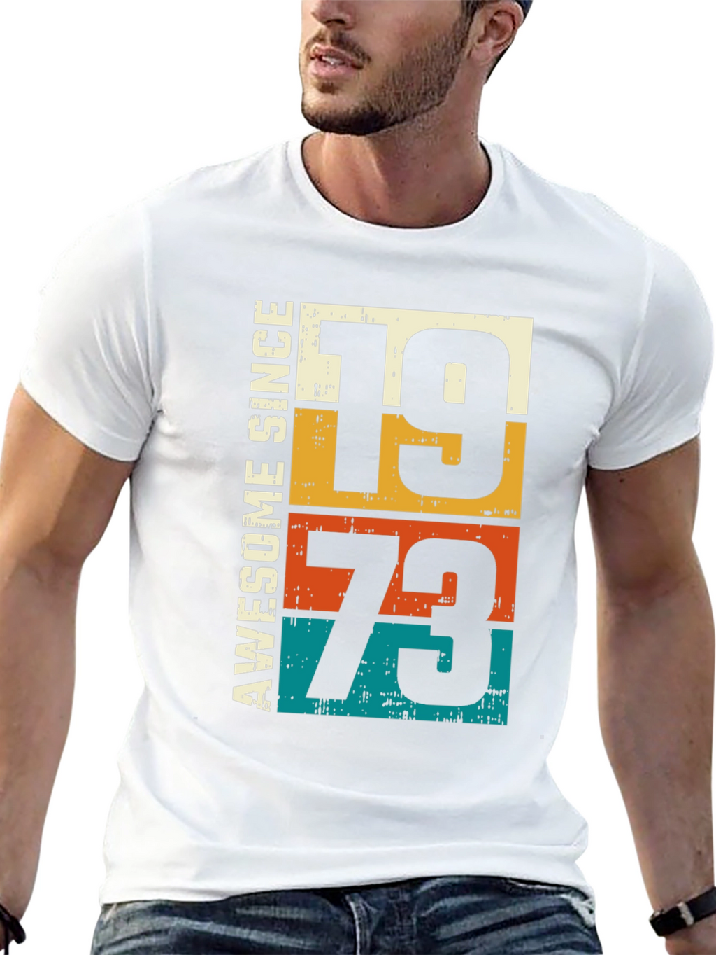 Awesome Since 1973 T-Shirt - Retro Birthday Tee