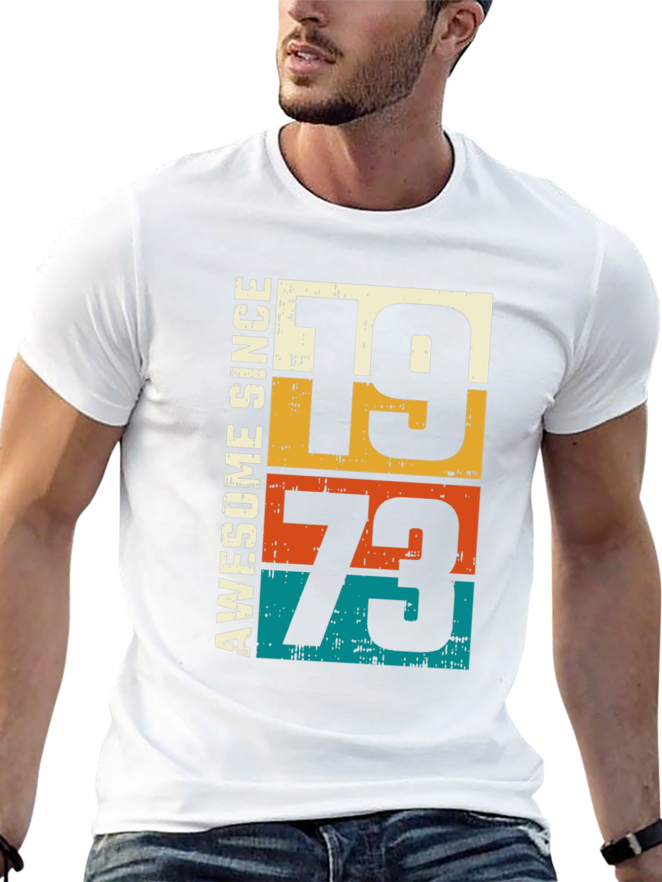 Awesome Since 1973 T-Shirt - Retro Birthday Tee