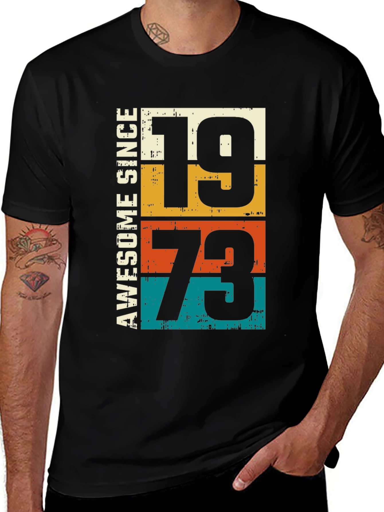 Awesome Since 1973 T-Shirt - Retro Birthday Tee