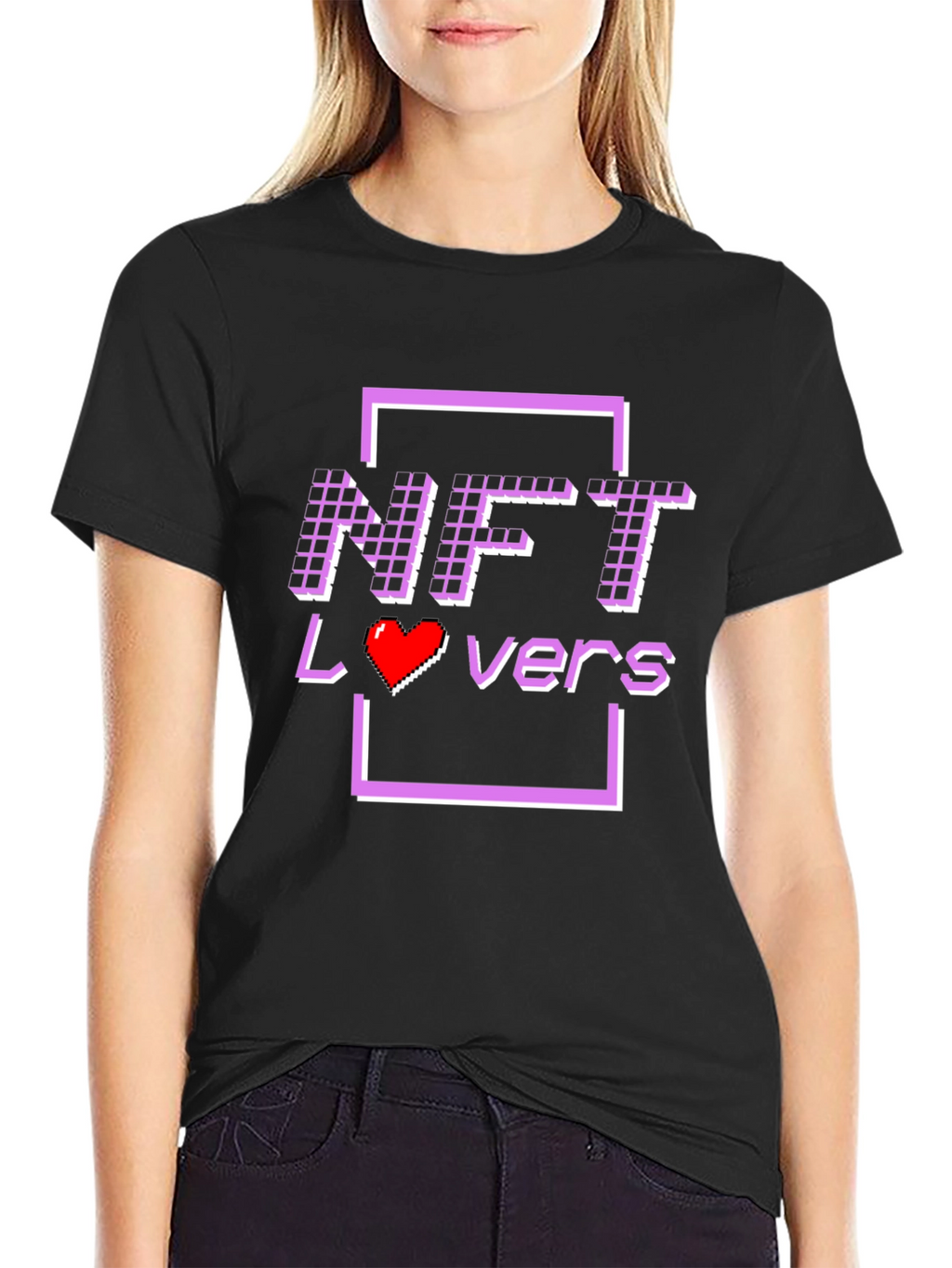 NFT Lovers T-Shirt - Pixelated Design