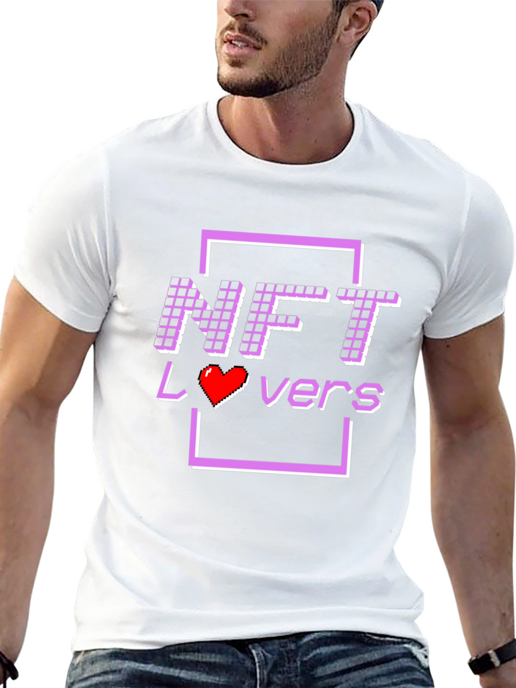 NFT Lovers T-Shirt - Pixelated Design