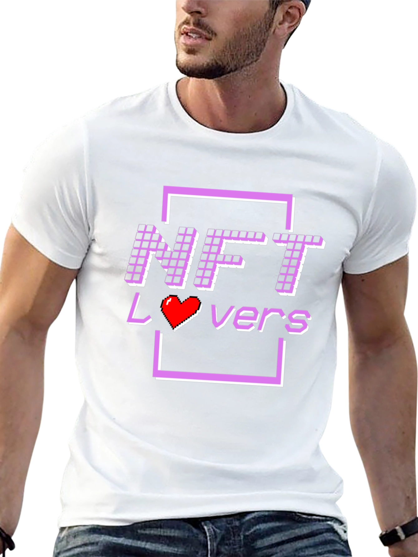 NFT Lovers T-Shirt - Pixelated Design