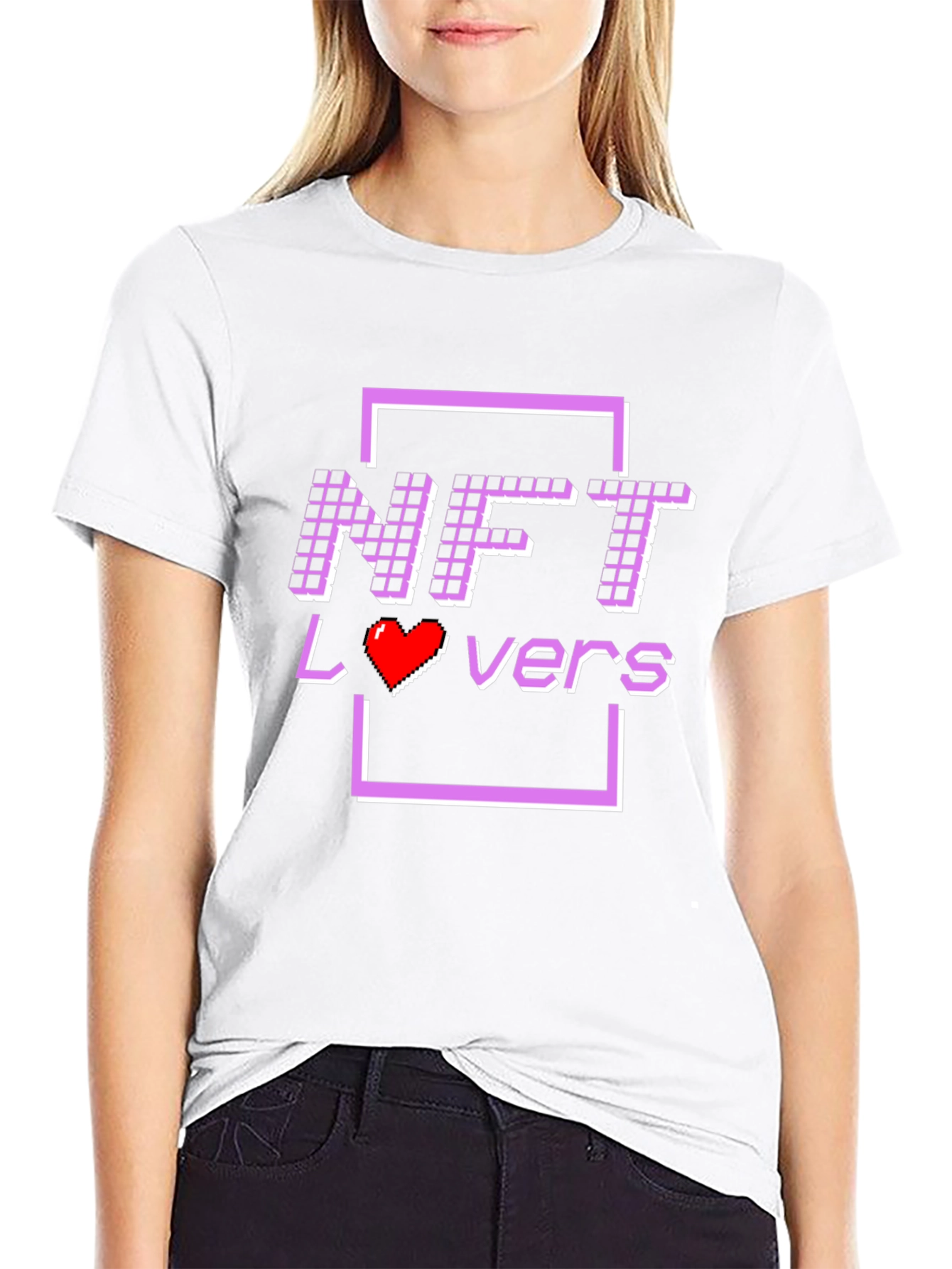 NFT Lovers T-Shirt - Pixelated Design
