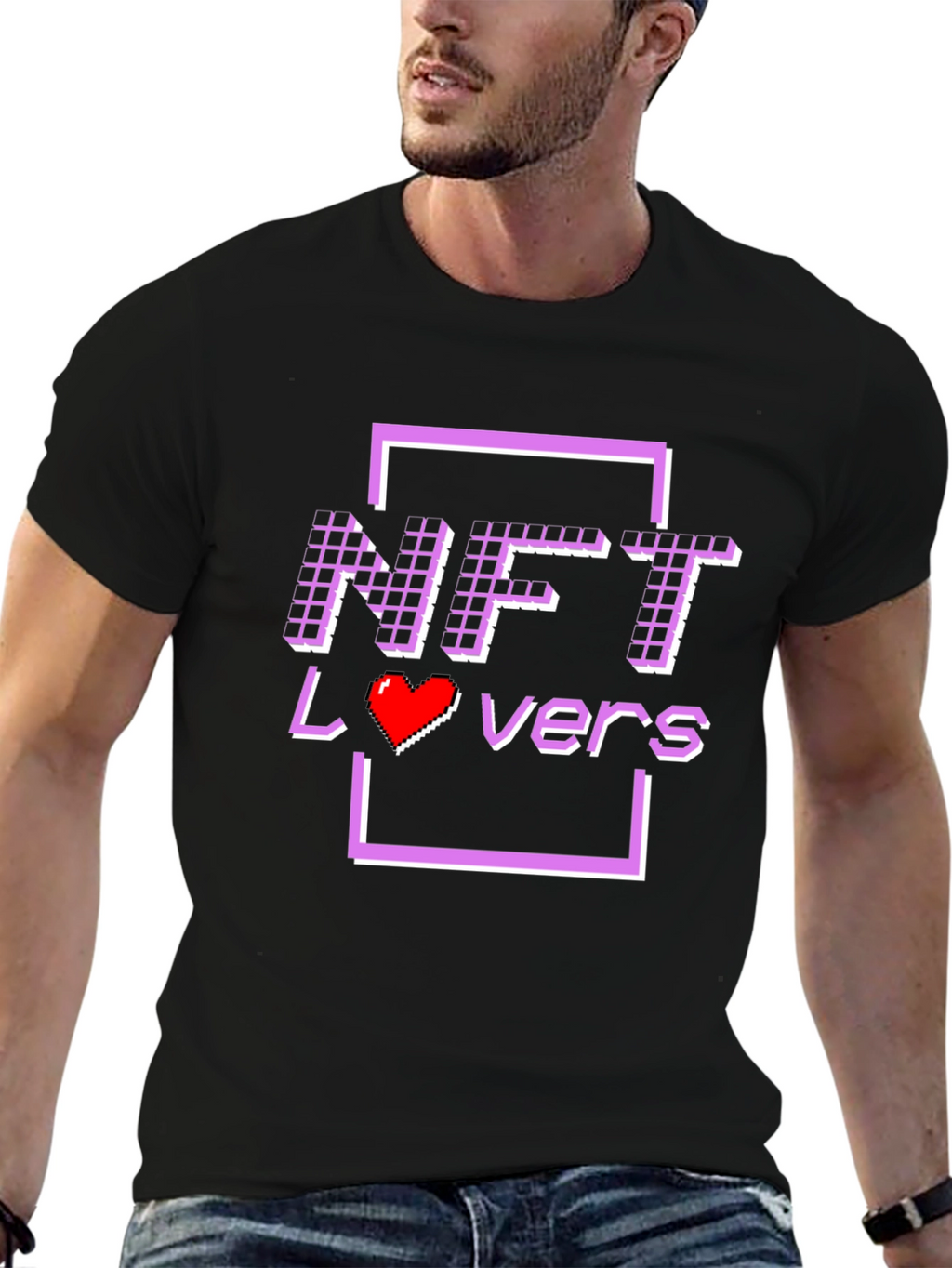 NFT Lovers T-Shirt - Pixelated Design