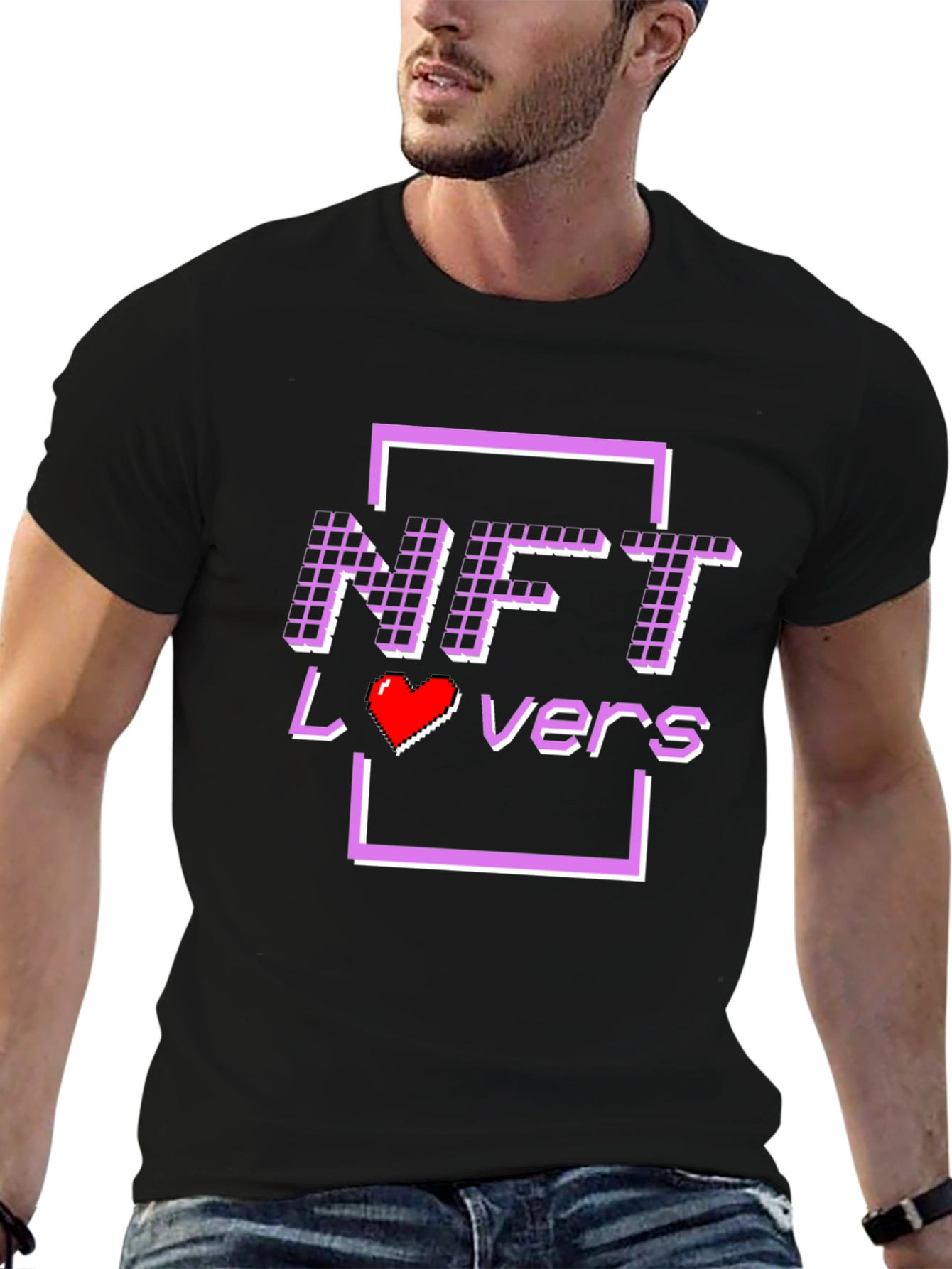 NFT Lovers T-Shirt - Pixelated Design