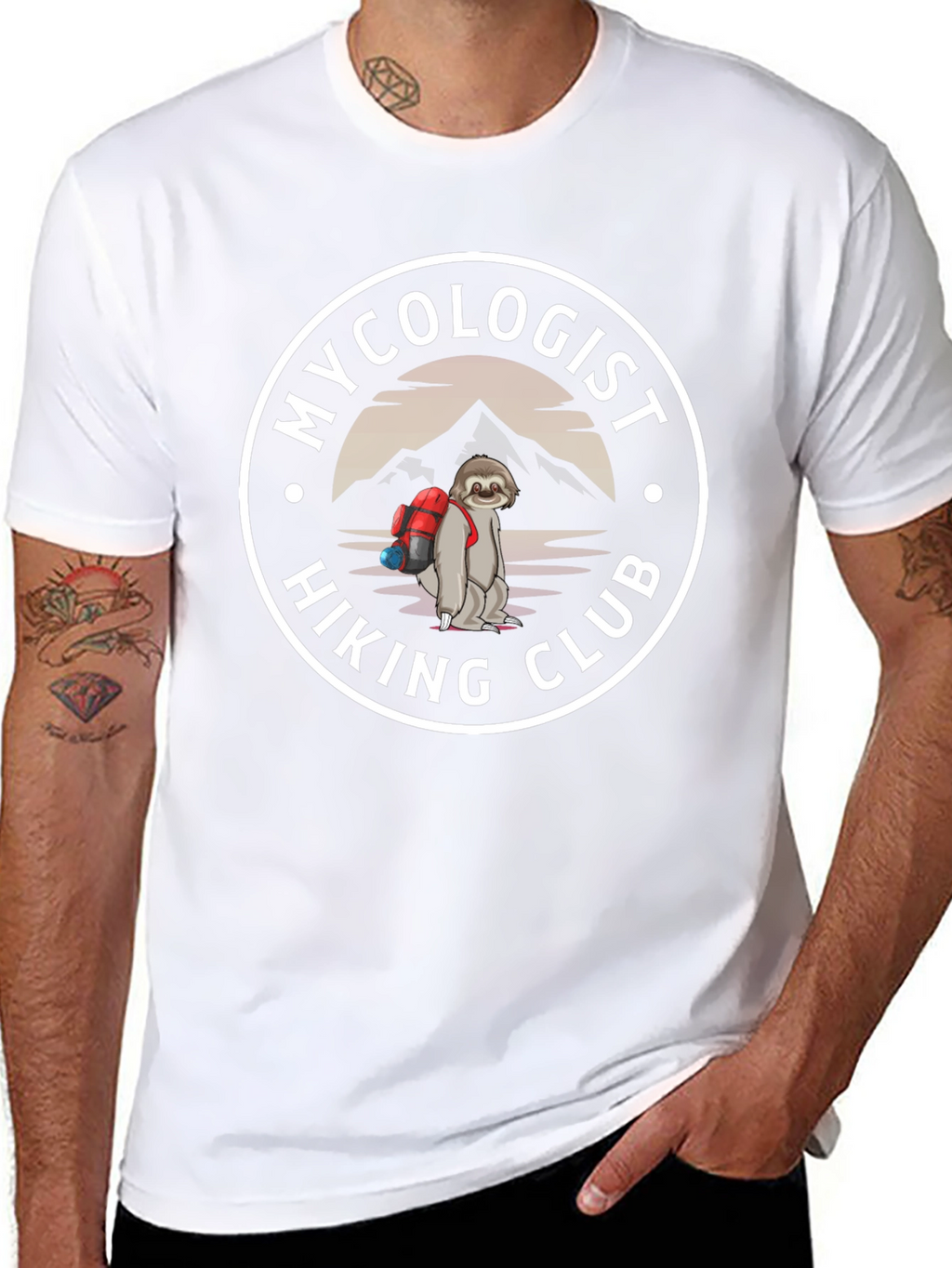 Mycologist Hiking Club Sloth T-Shirt