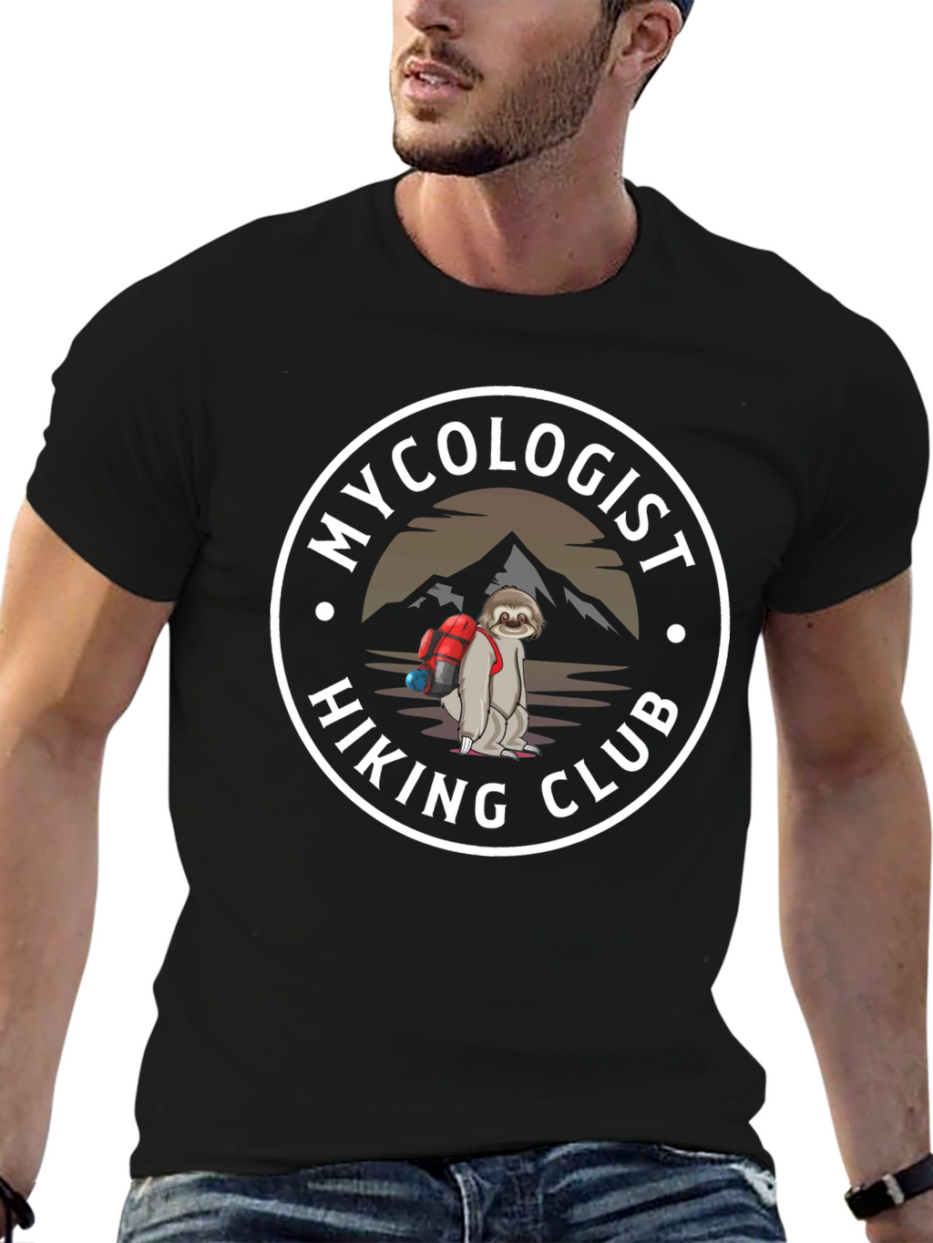 Mycologist Hiking Club Sloth T-Shirt