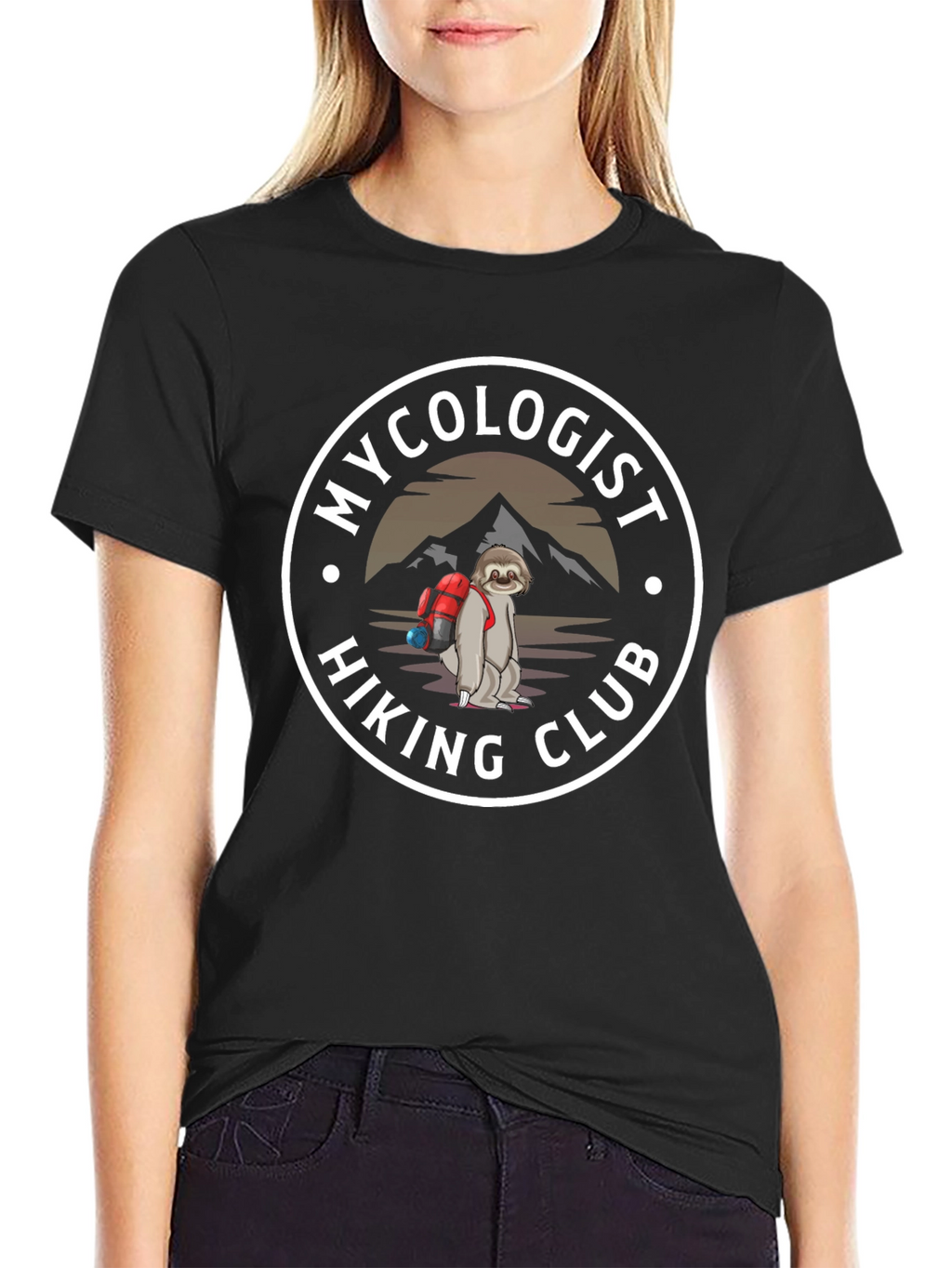 Mycologist Hiking Club Sloth T-Shirt