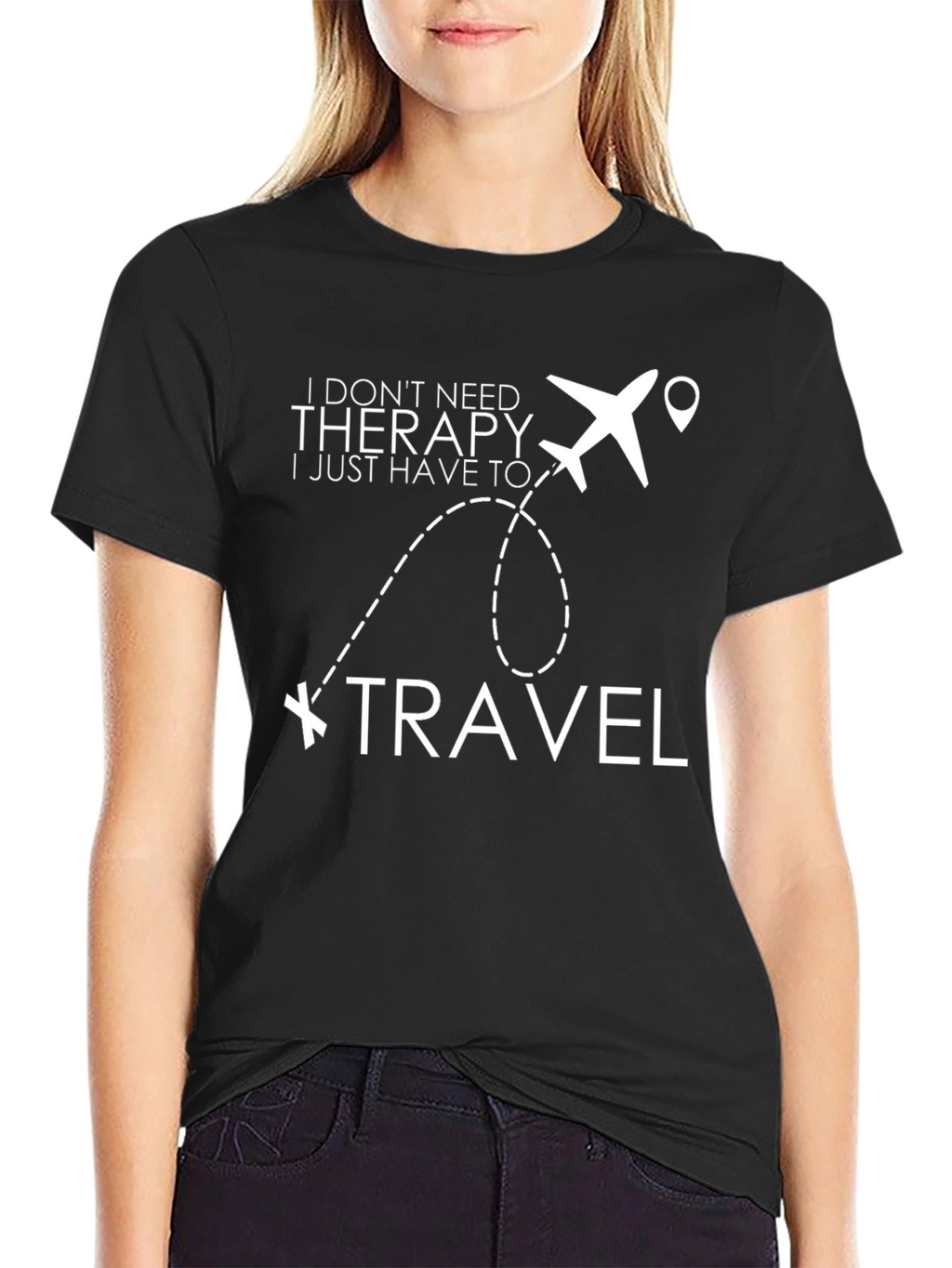 Travel Therapy T-Shirt - Airplane Graphic Tee