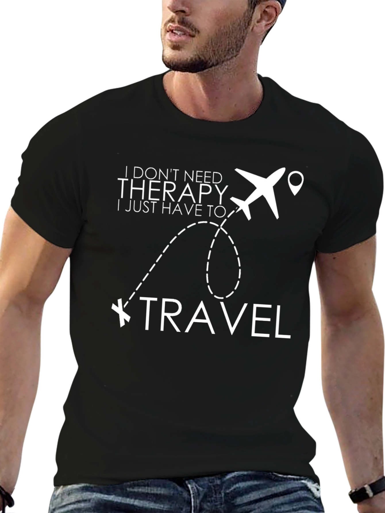 Travel Therapy T-Shirt - Airplane Graphic Tee
