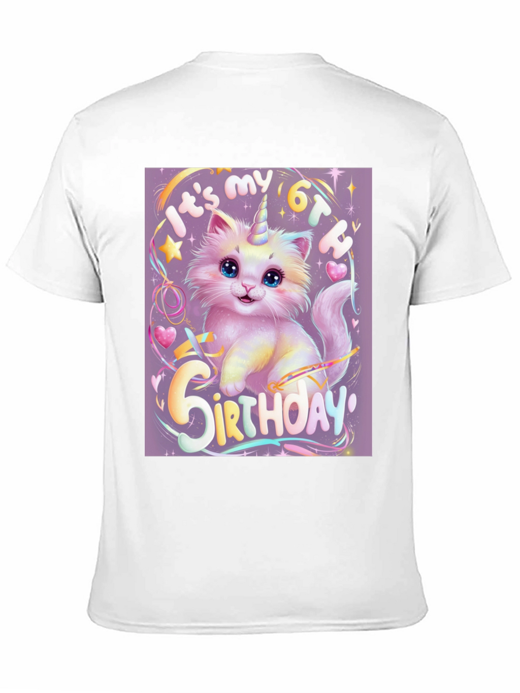 Unicorn Kitty 6th Birthday T-Shirt