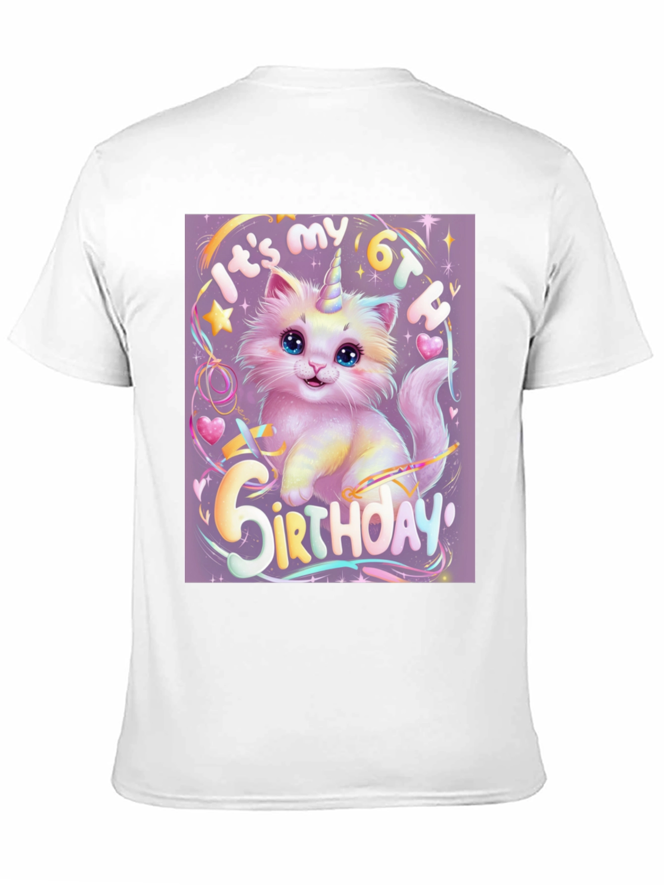 Unicorn Kitty 6th Birthday T-Shirt