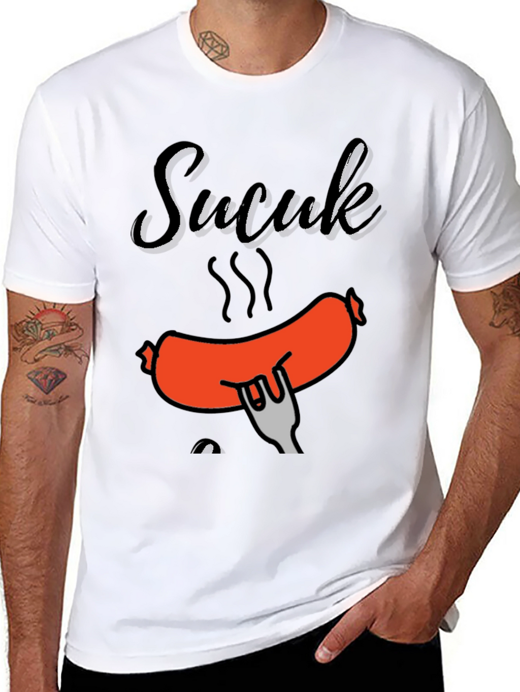 Sucuk Sausage Graphic T-Shirt - Foodie Tee