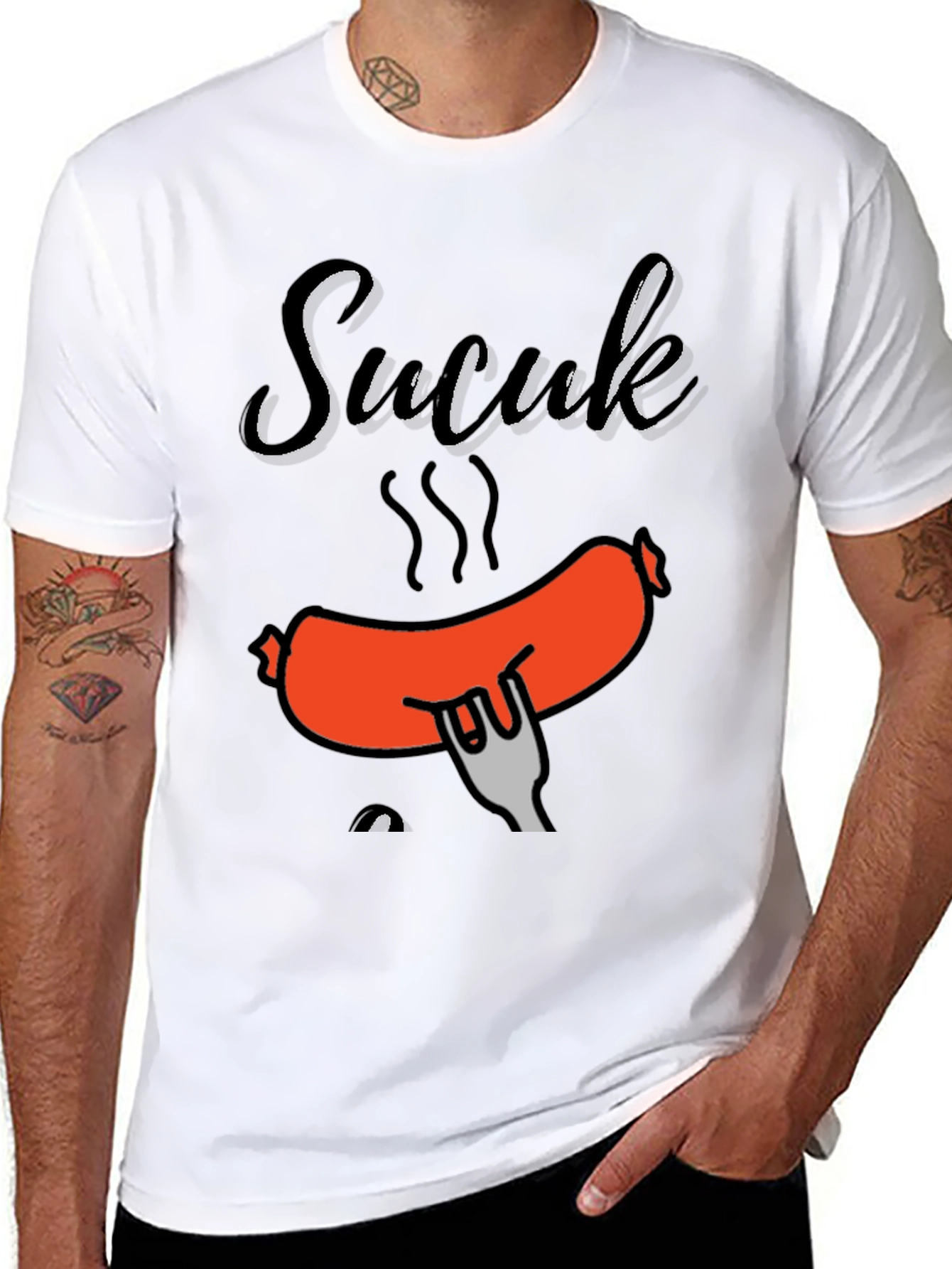 Sucuk Sausage Graphic T-Shirt - Foodie Tee