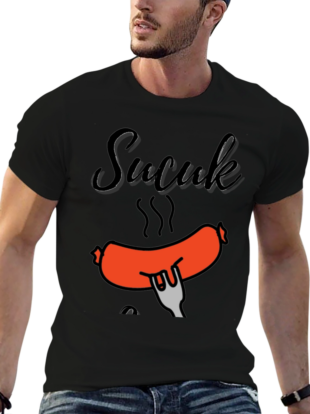 Sucuk Sausage Graphic T-Shirt - Foodie Tee