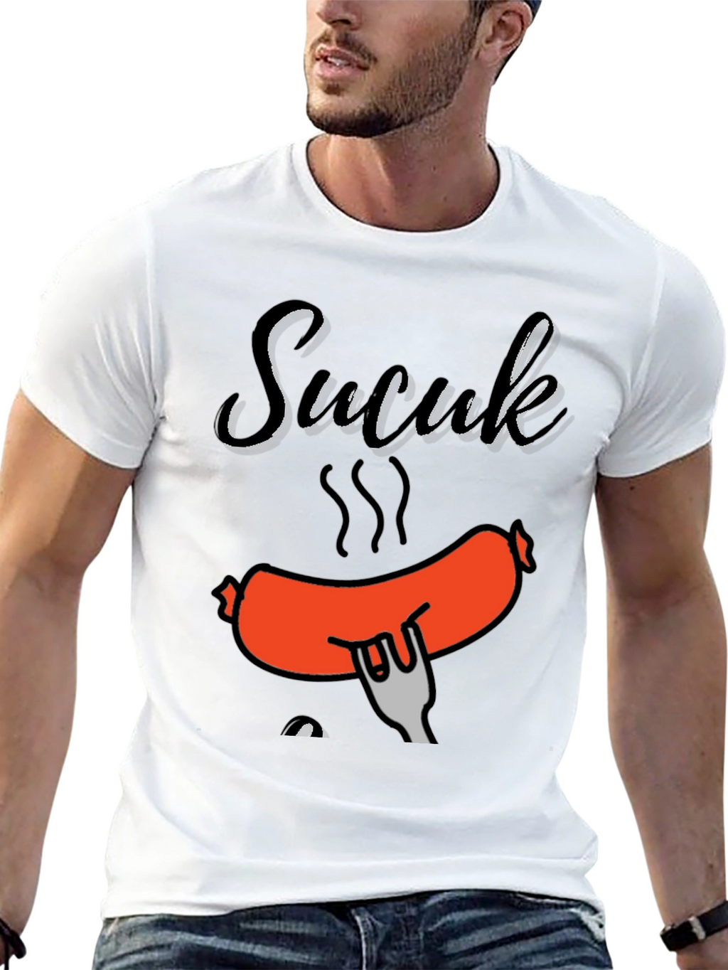 Sucuk Sausage Graphic T-Shirt - Foodie Tee