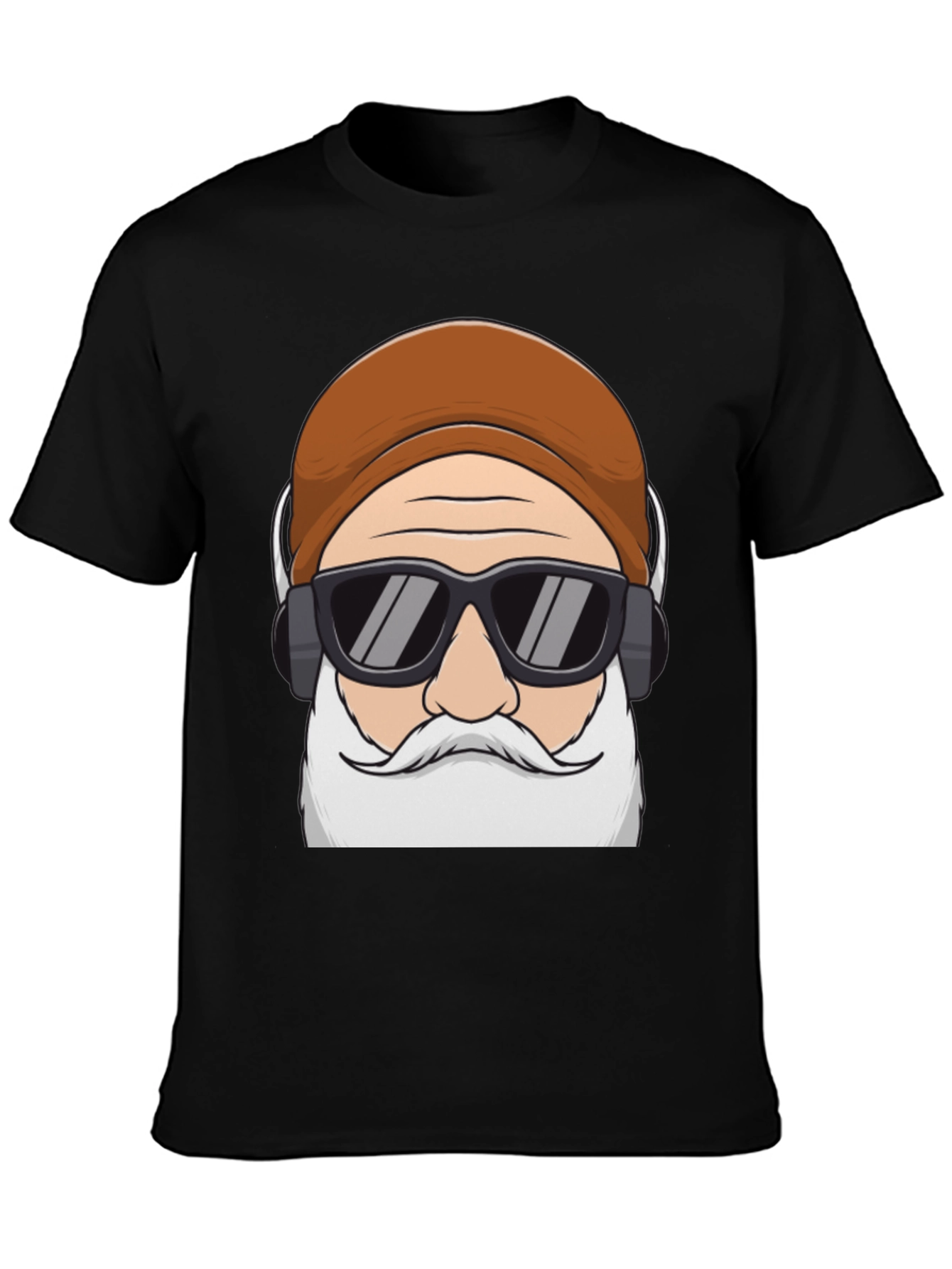 Cool Santa Graphic Tee - Holiday Hipster Style