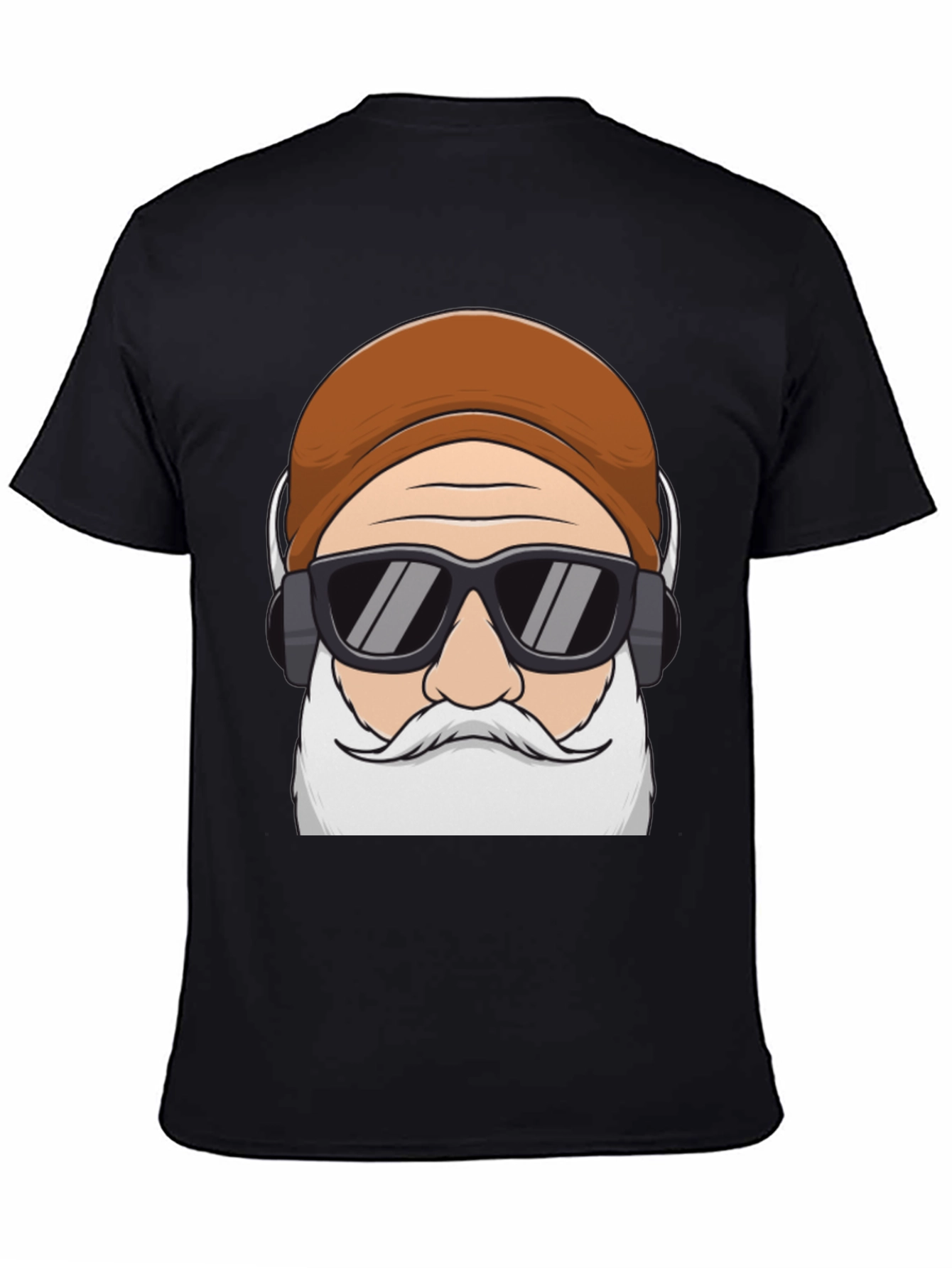 Cool Santa Graphic Tee - Holiday Hipster Style