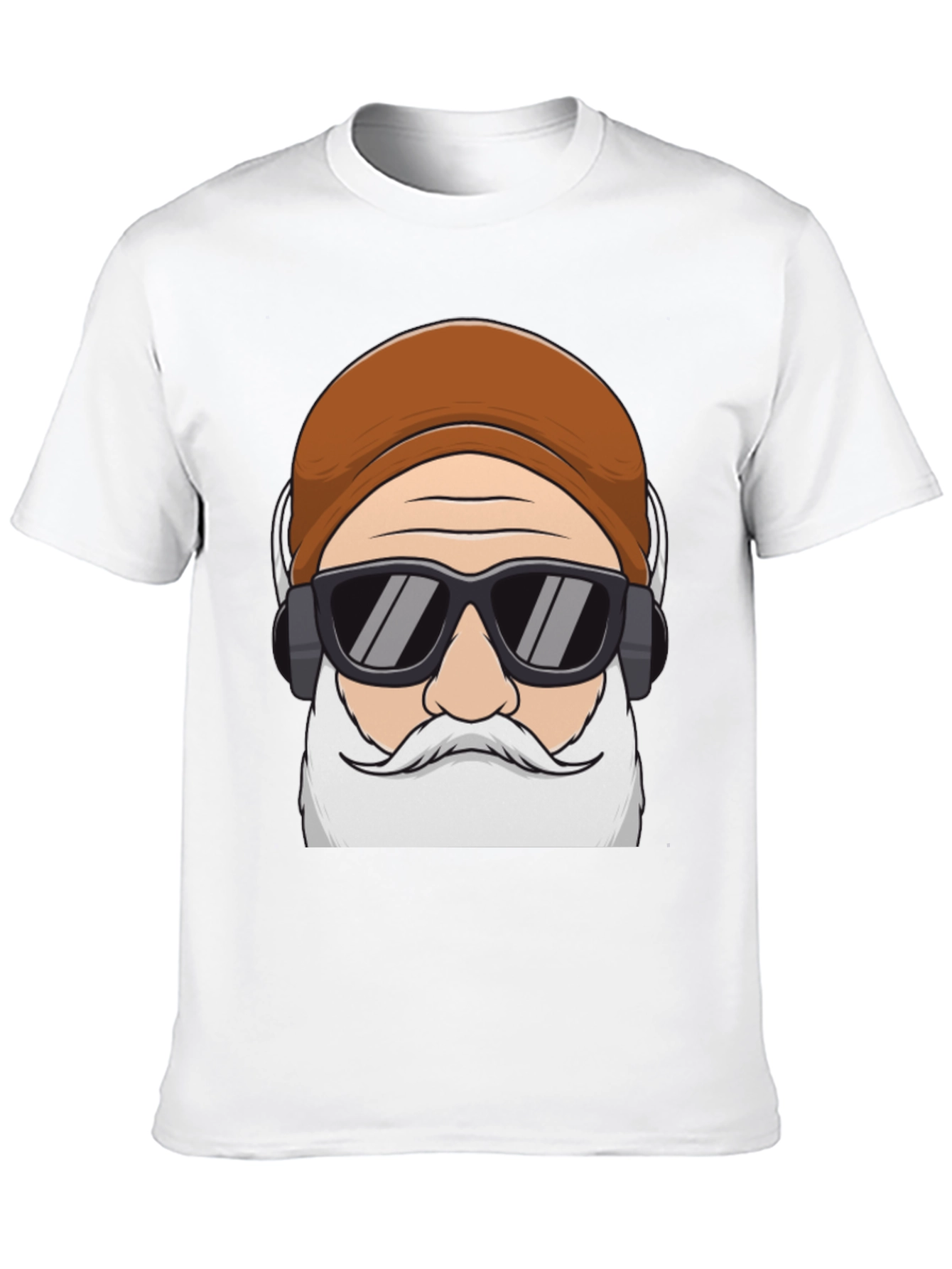 Cool Santa Graphic Tee - Holiday Hipster Style