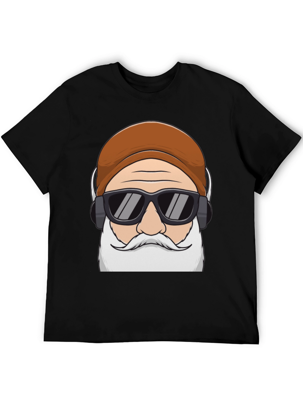 Cool Santa Graphic Tee - Holiday Hipster Style