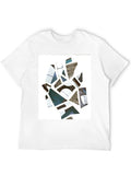 Abstract Geometric Collage Tee - Modern Art Shirt