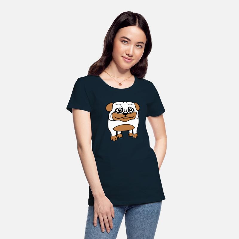 Dog Pug Small Cute Thick Lovely Happy Comic Fun
