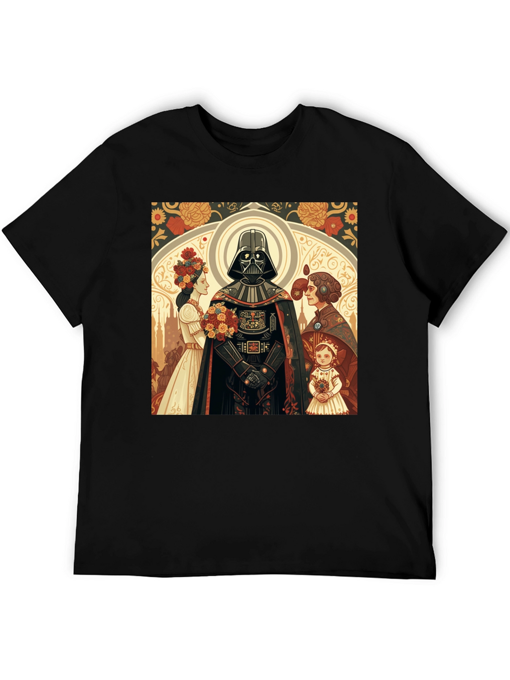 Darth Vader Floral Graphic T-Shirt