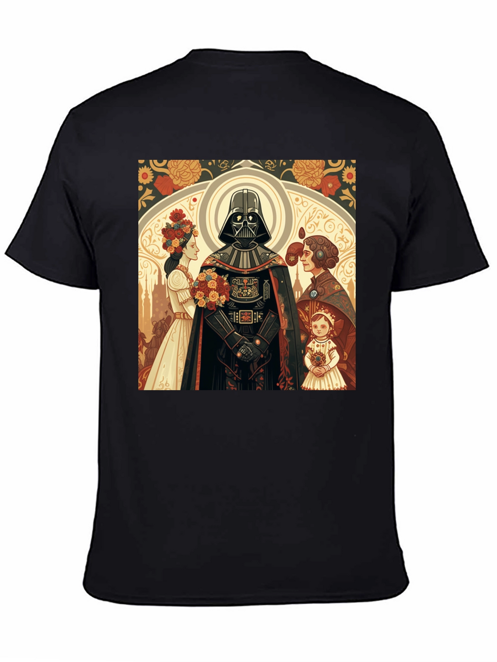 Darth Vader Floral Graphic T-Shirt