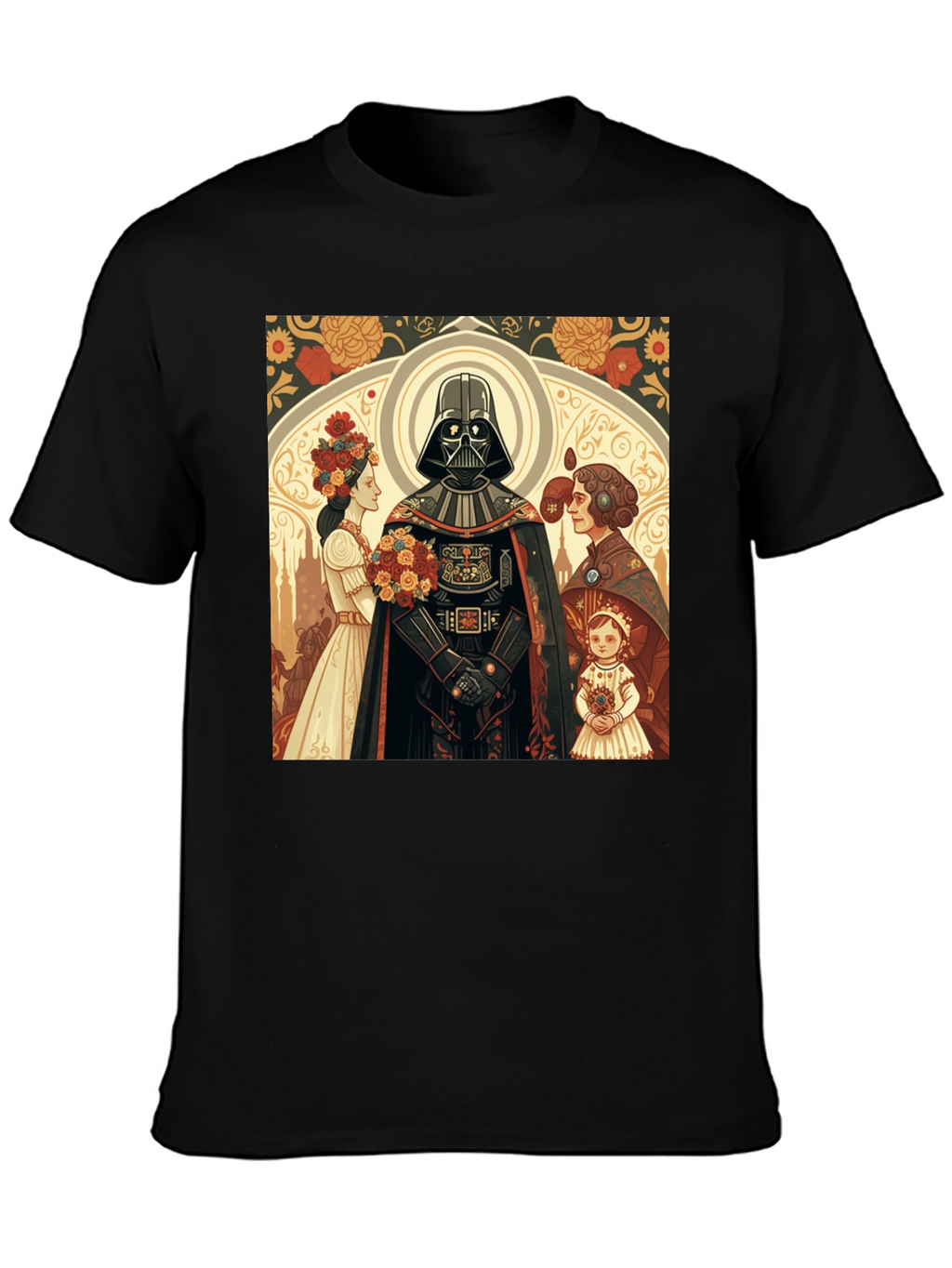 Darth Vader Floral Graphic T-Shirt